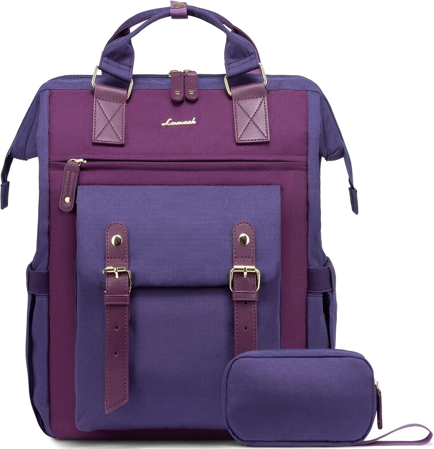 15.6 inch Backpack Backpacks LOVEVOOK Laptop for Women, Teacher Nurse Work Travel Purse,Computer Bag, Purple Blue