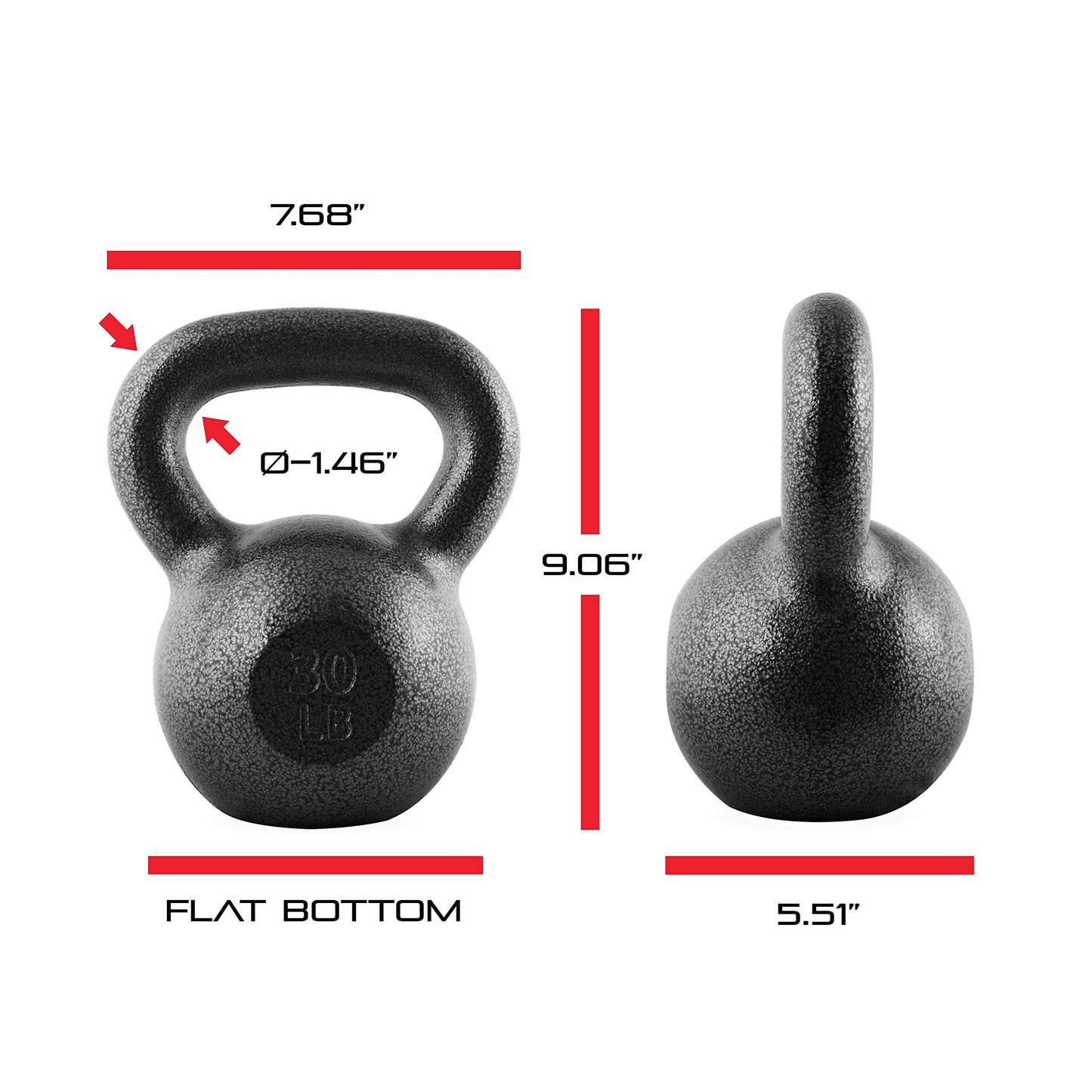 CAP Barbell Cast Iron Kettlebell 80 LB Set | 10 | 15 | 25 & 30 LB