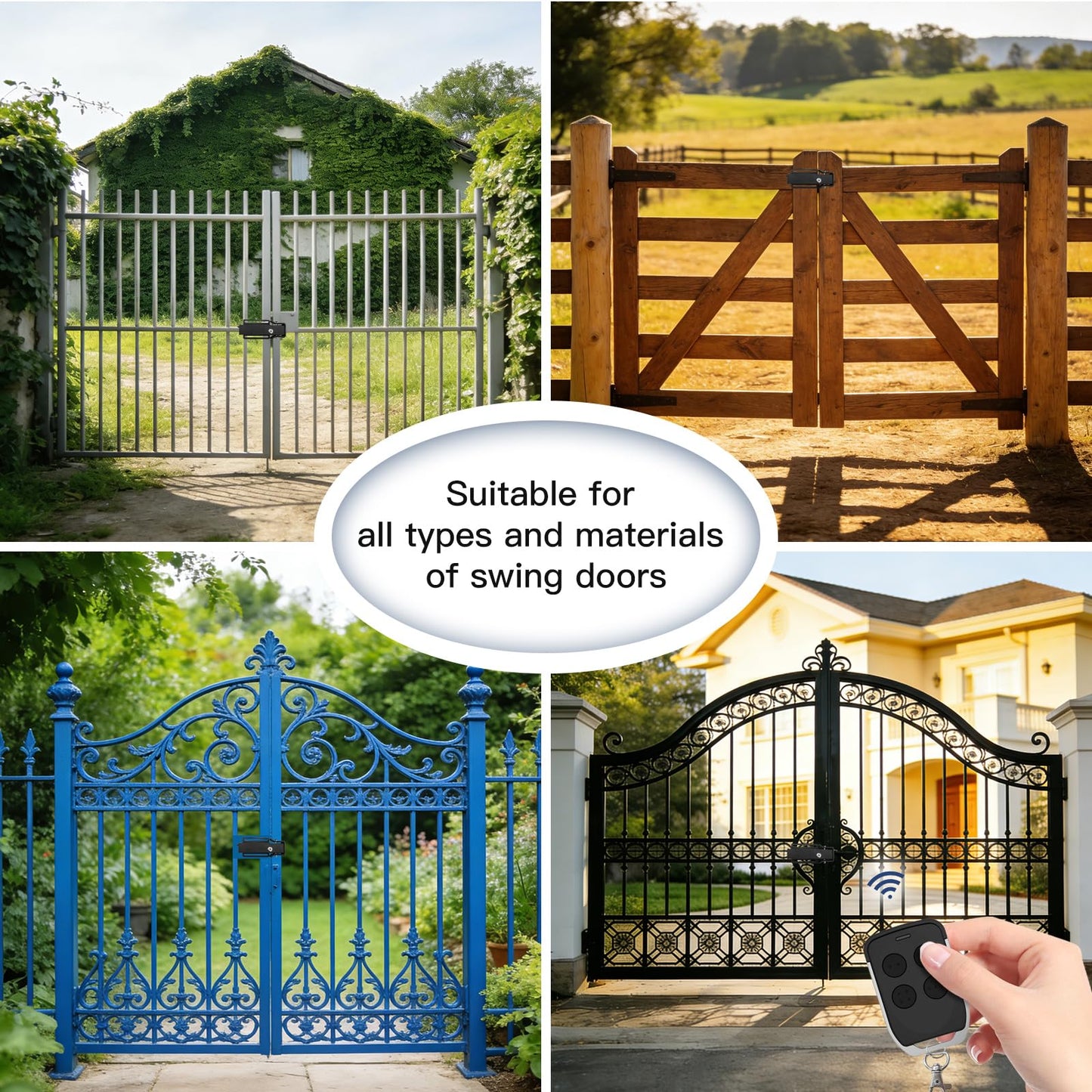 X X-House Universal Automatic Electric Gate Lock for Gate Operator System Device Safe Security Gate Lock Work for DC 12-24V Swing Gate Opener, Compatible with Mighty Mule, Topens, CO-Z, Gyxel, JUJIANG