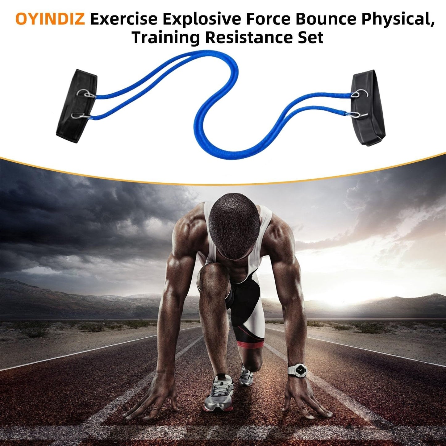 OYINDIZ Resistance Speed Training Set, 8pcs Exercise Explosive Force Bounce Physical Equipment Double Rope Improve Agility Power Strength for Jumping Basketball Tennis Football Volleyball
