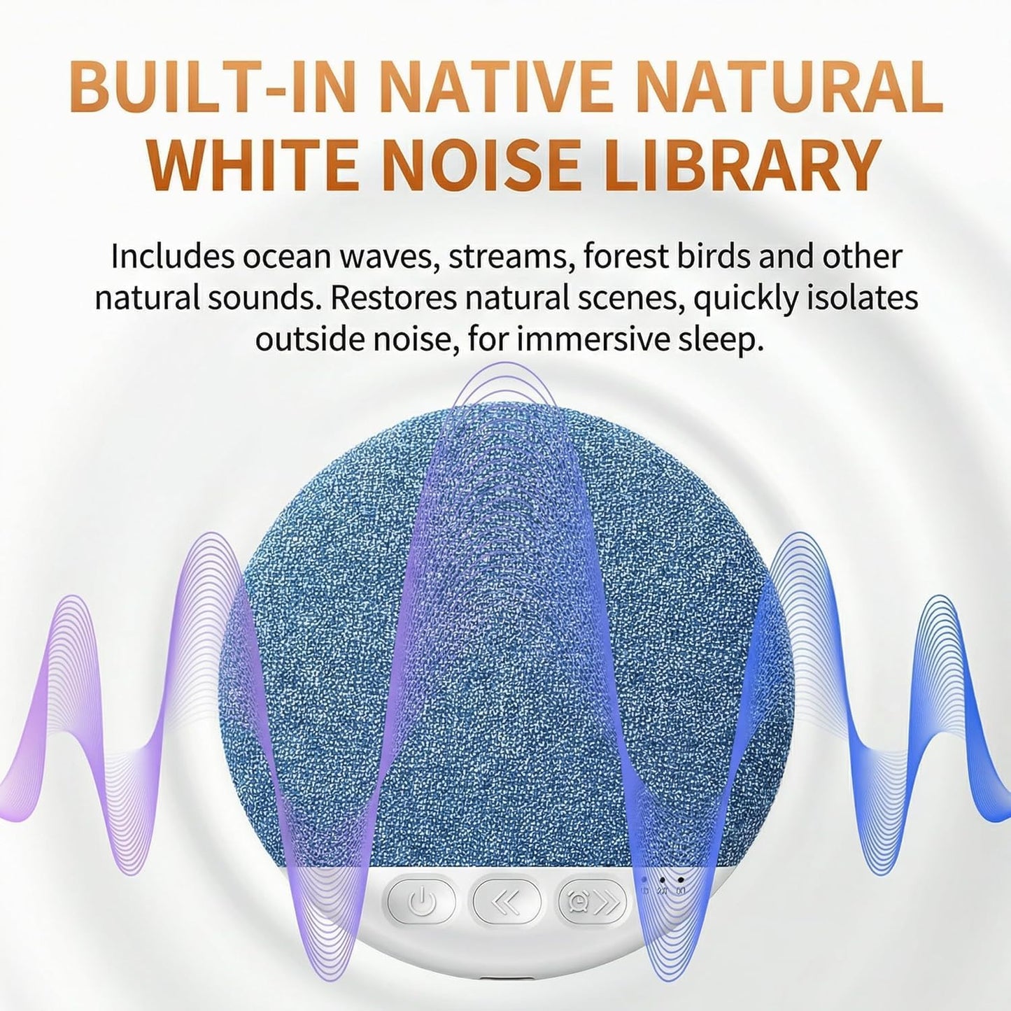 Snugeasy Pillow Speaker Bluetooth for Sleeping, Under Pillow Speaker with White Noise Timer Wireless Mini Bone