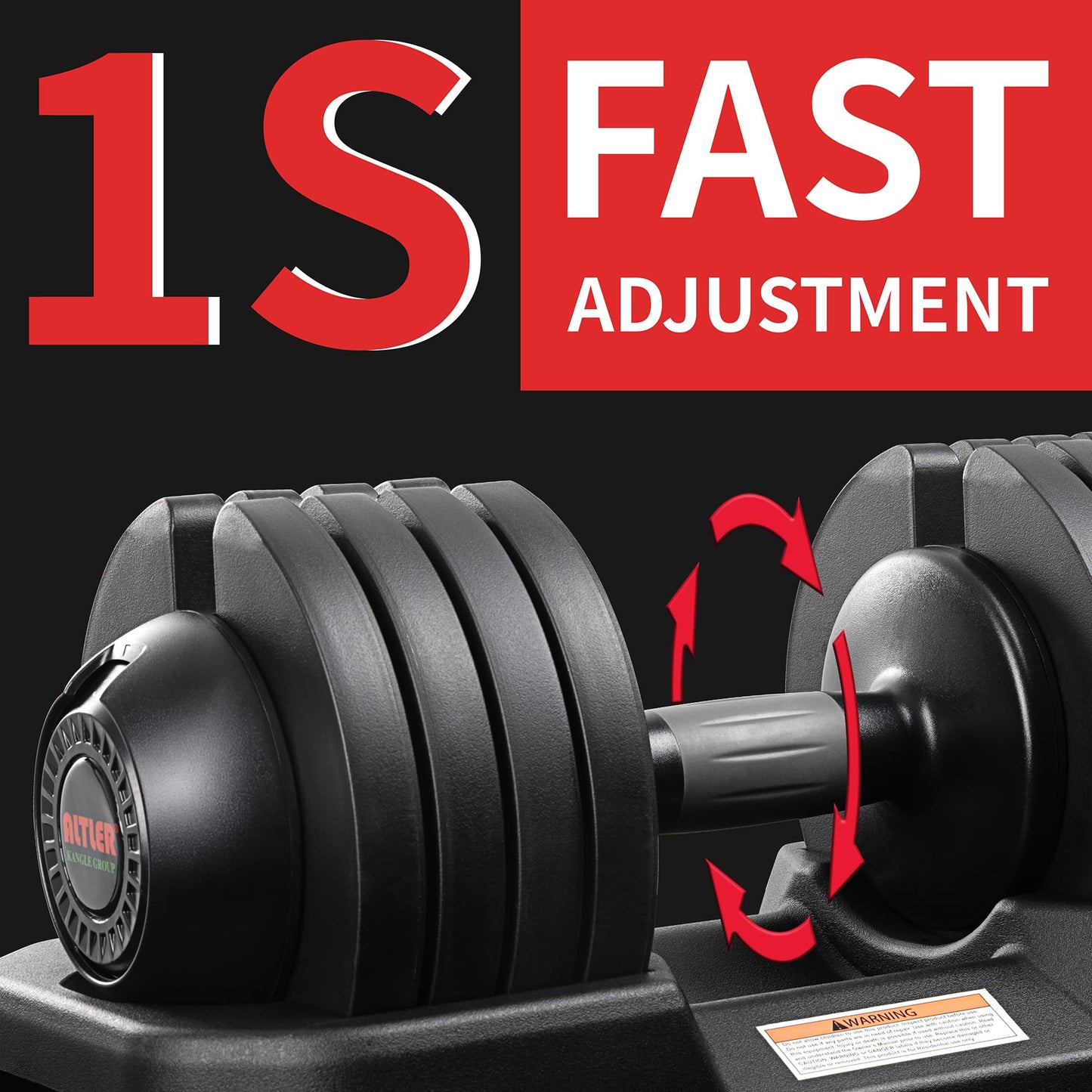 ALTLER 52LBS Pair Adjustable Dumbbells Set Premium Rubber Coated Dumbbell Set with Secure Locking Mechanism for Safe & Customizable Strength Training