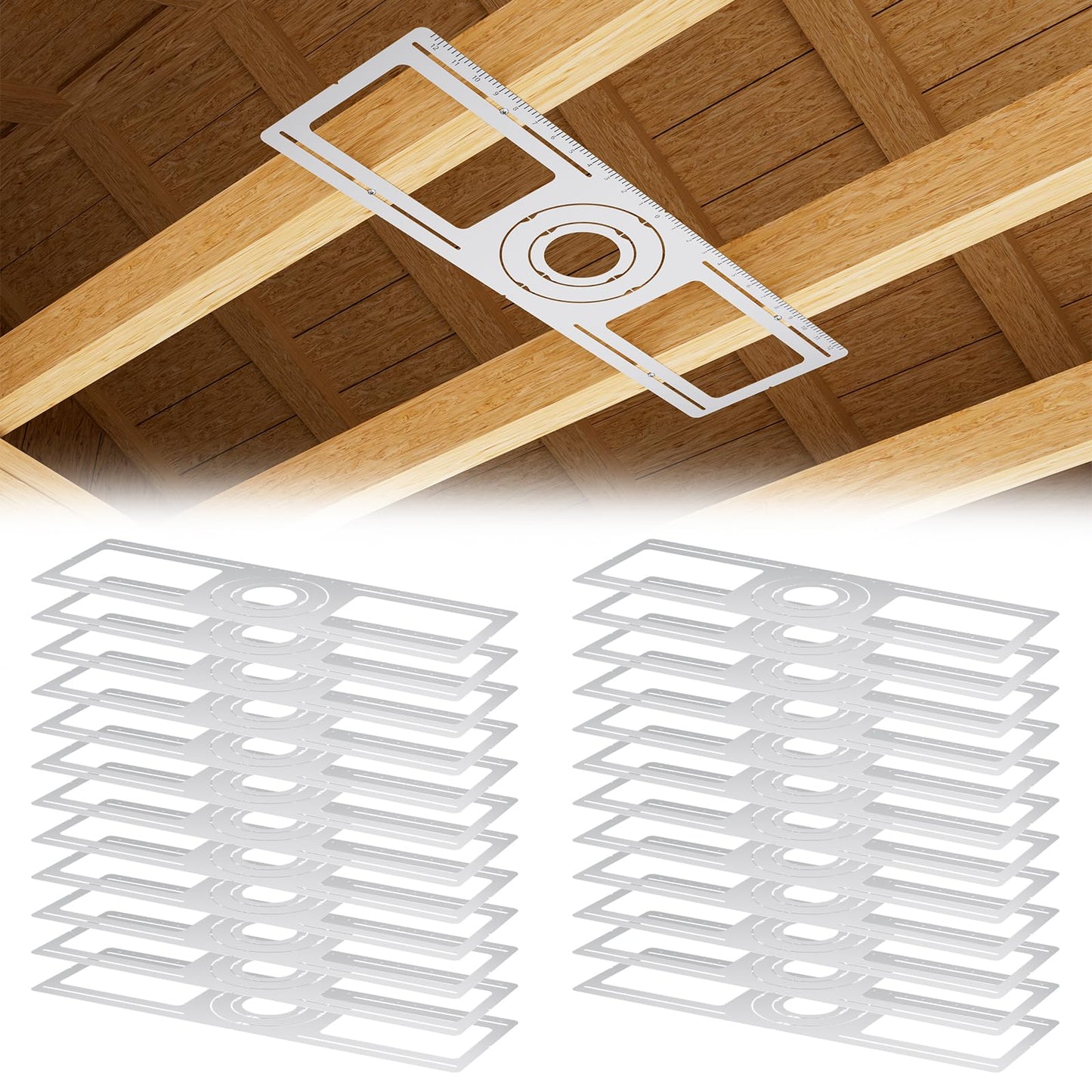 24 Pack New Construction Mounting Plate Round Hole 3" 4" 6" Galvanized Flat Steel Rough-in Fixture Wafer Light Bracket Led Recessed with Screw Accessories