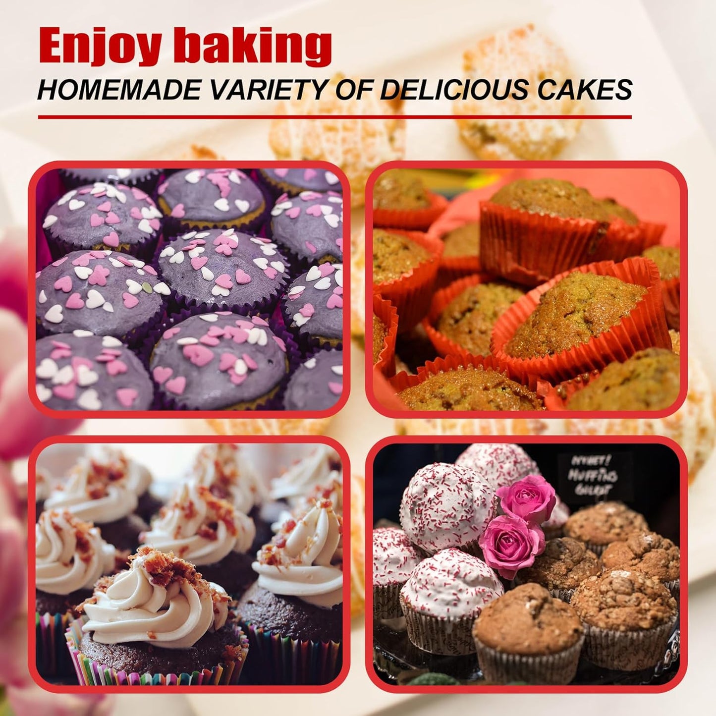 Skiennix Silicone Muffin Pan - 12-Cup Non-Stick Baking Mold | Dishwasher & Microwave Safe
