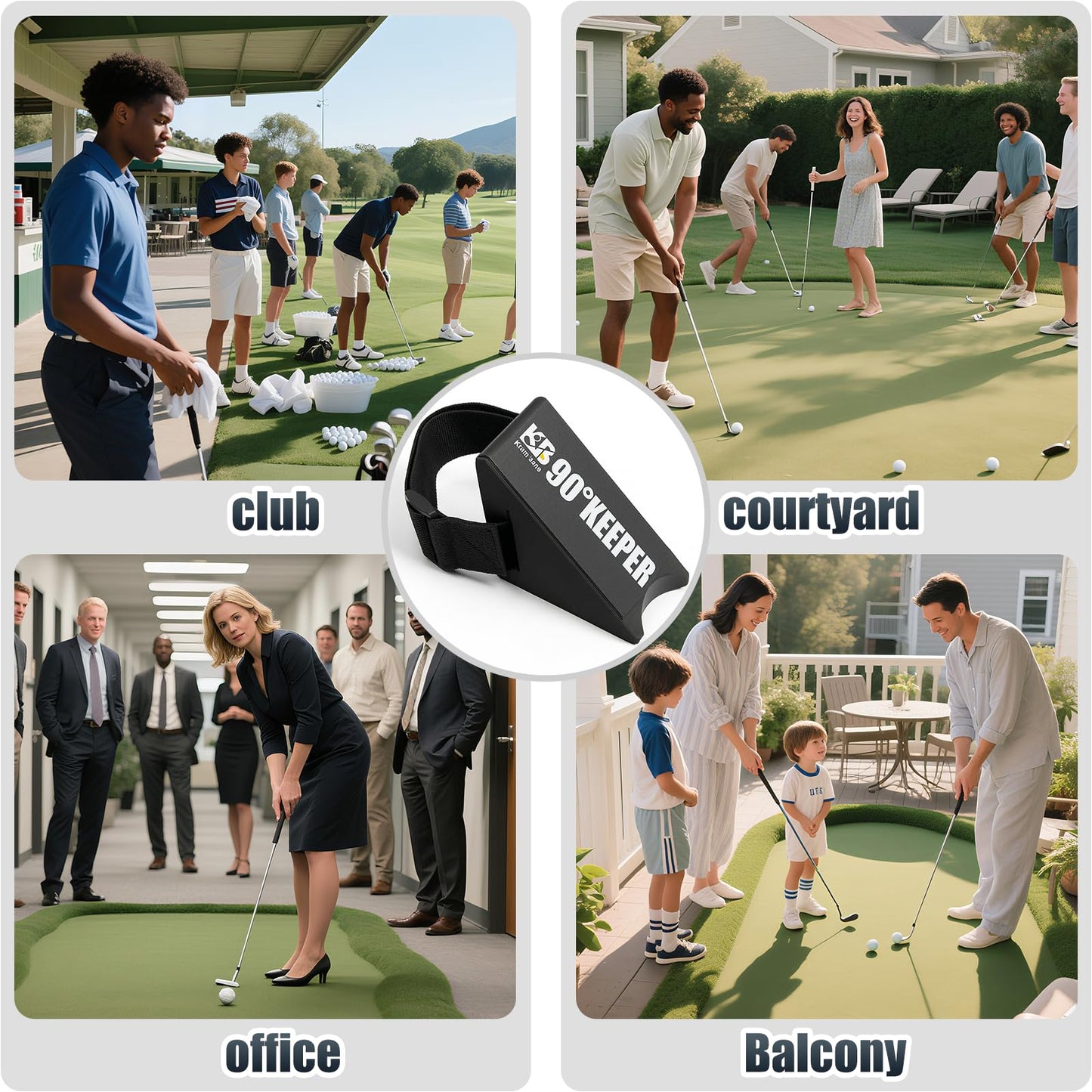 Kivan Base Golf Swing Trainer Aid, 90°Keeper Golf Posture Correction Training Aid, Professional Swing Accuracy Improvement Tool for Preventing Over Swinging