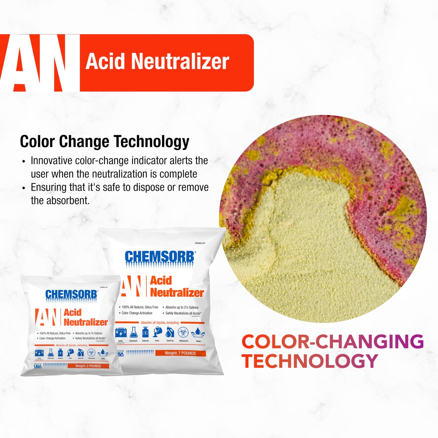 CHEMSORB an - Acid Neutralizing Absorbent, 38 Pound Drum