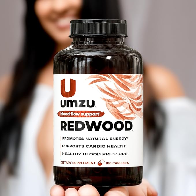 UMZU Redwood Nitric Oxide Booster, 3-Month Supply ??Nitric Oxide Supplement with Vitamin C, Garlic & Horse Chestnut ??Supports Healthy Circulation, Blood Flow, Energy, Stamina and Daily Vitality