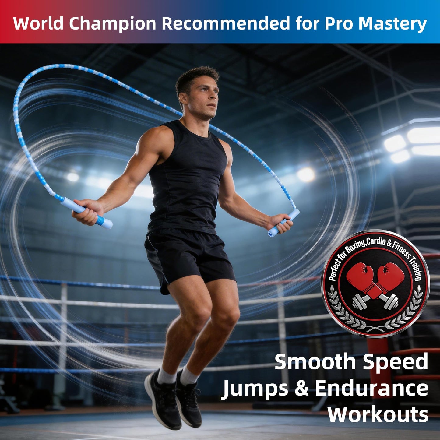 YUEDONG Colorful Magic Jump Rope, TPU Segmented Skipping Rope for Beginners, Adjustable Length with Anti-Slip Handle, Lightweight 102g, Durable & Flexible for Fitness Exercise (1, Green, 2.8M)