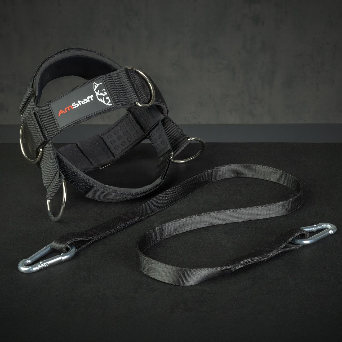AmStaff Fitness Neck Harness for Weight Lifting – Adjustable Head & Chin Strap for Neck Strength, Muscle Building, Workout Training & Injury Recovery Support