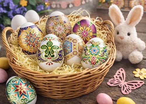 Diximus Thermo Heat Shrink Sleeve | Decorative Easter Egg Wraps with Pysanka Patterns
