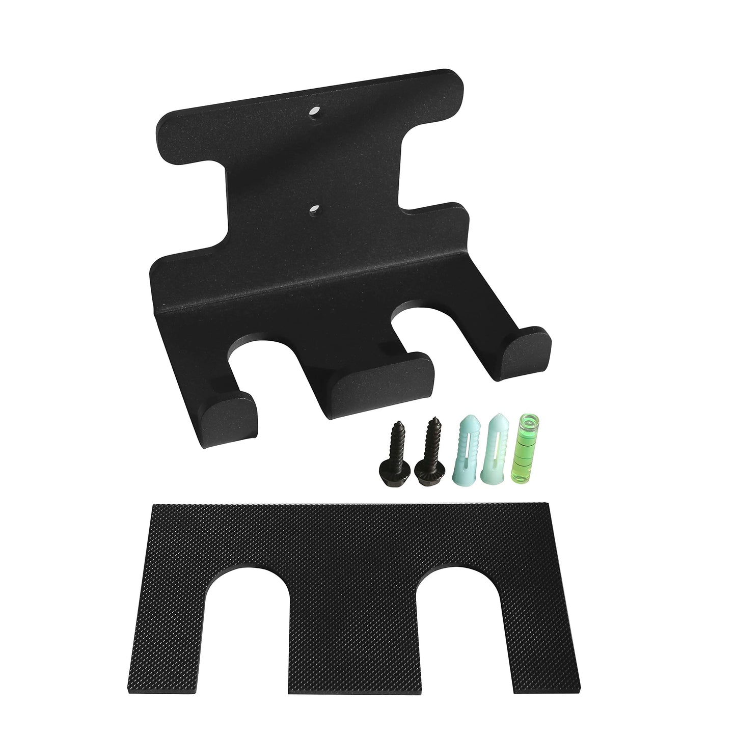 Barbell Rack Doule Hook Wall Mount Heavy Duty Vertical Barbell Holder Weight Bar Holder for Olympic Barbell, Curl bar, Commercial or Home Gym Accessory