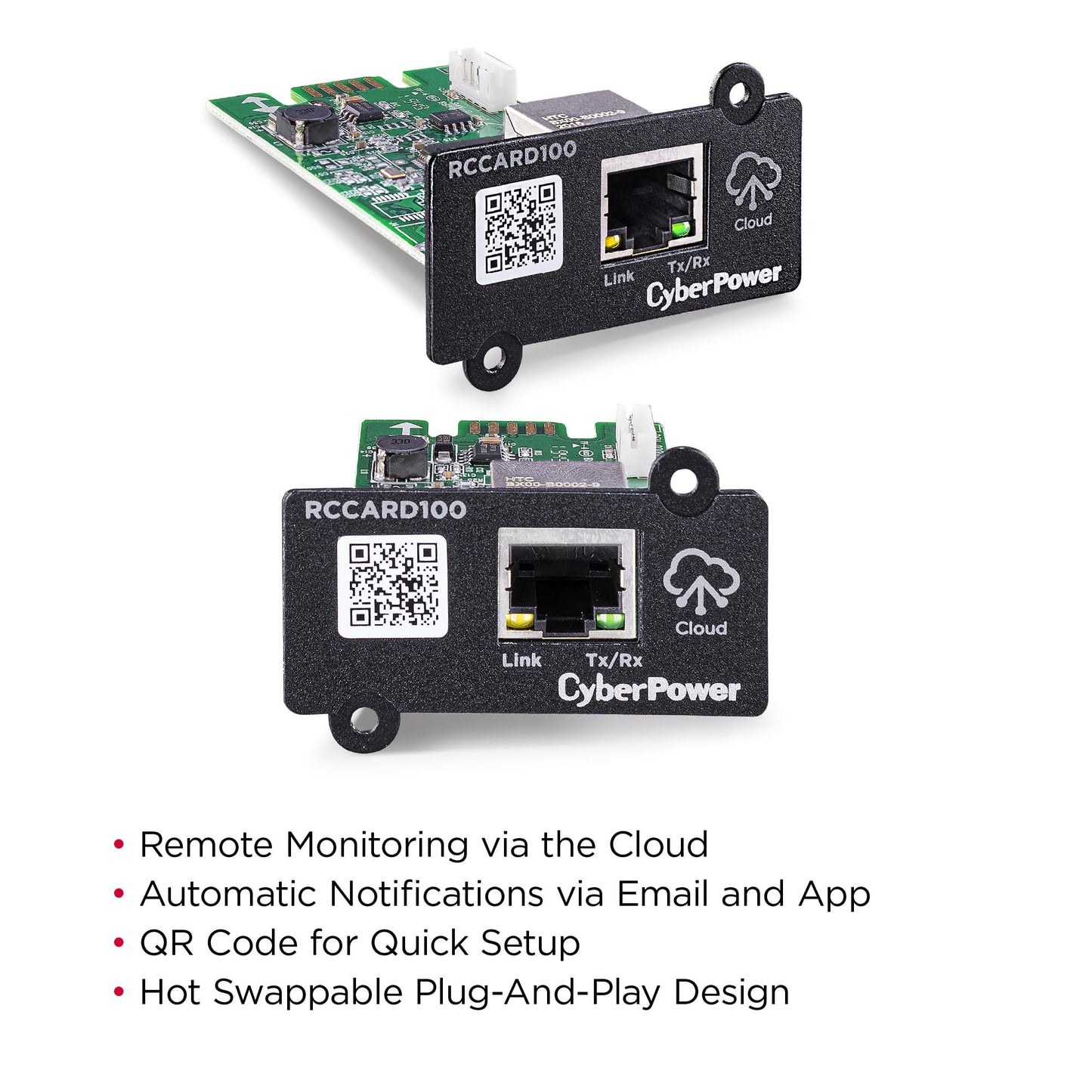 CyberPower RCCARD100 Cloud Monitoring Card, Remote UPS Management via PowerPanel Cloud, Plug-and-Play Installation, Real-Time Alerts, Compatible with Select CyberPower UPS Models