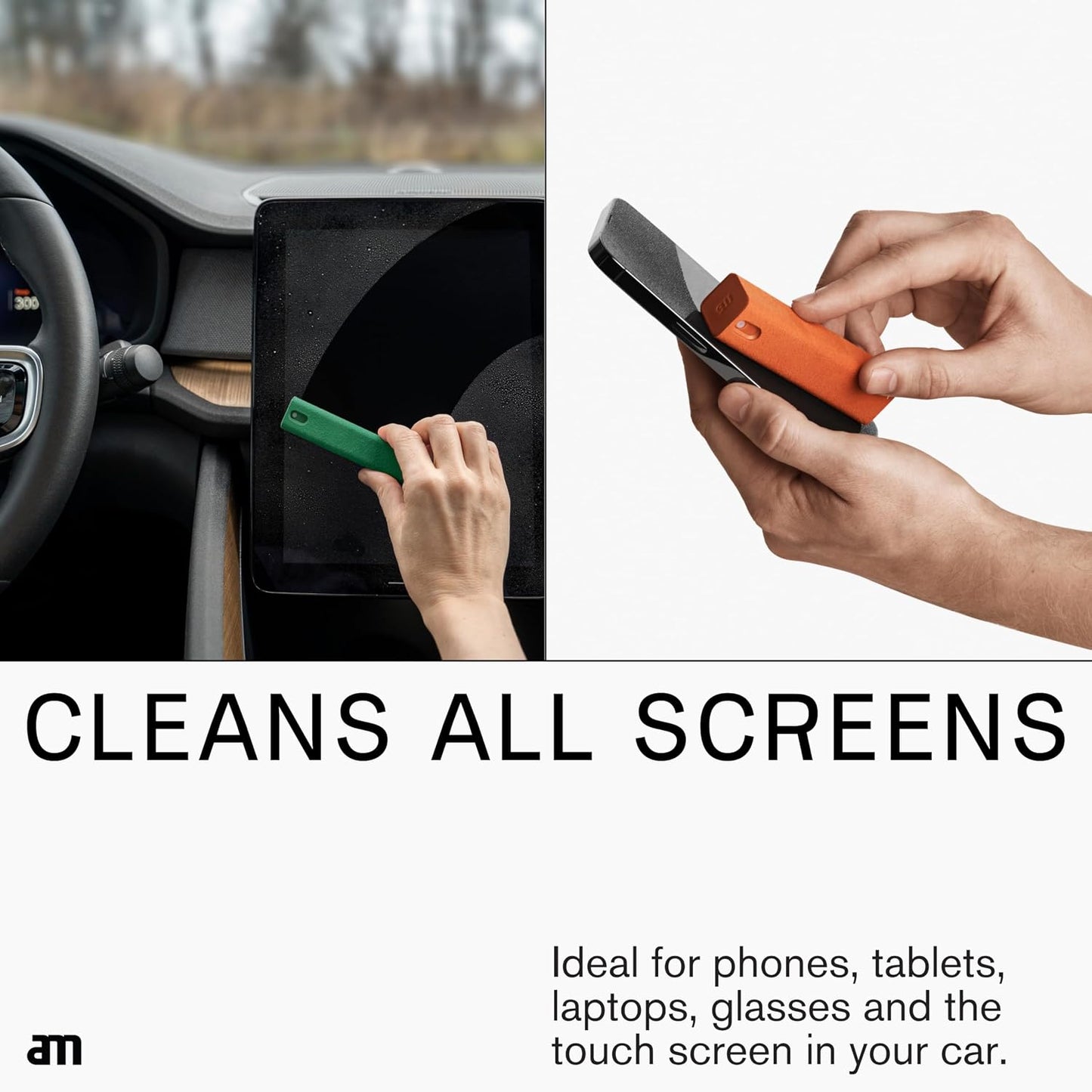 3 Pack, am Screen Cleaner Mist Spray with Microfiber Cloth Around Alcohol-Free, Streak-Free Screen Cleaning Kit