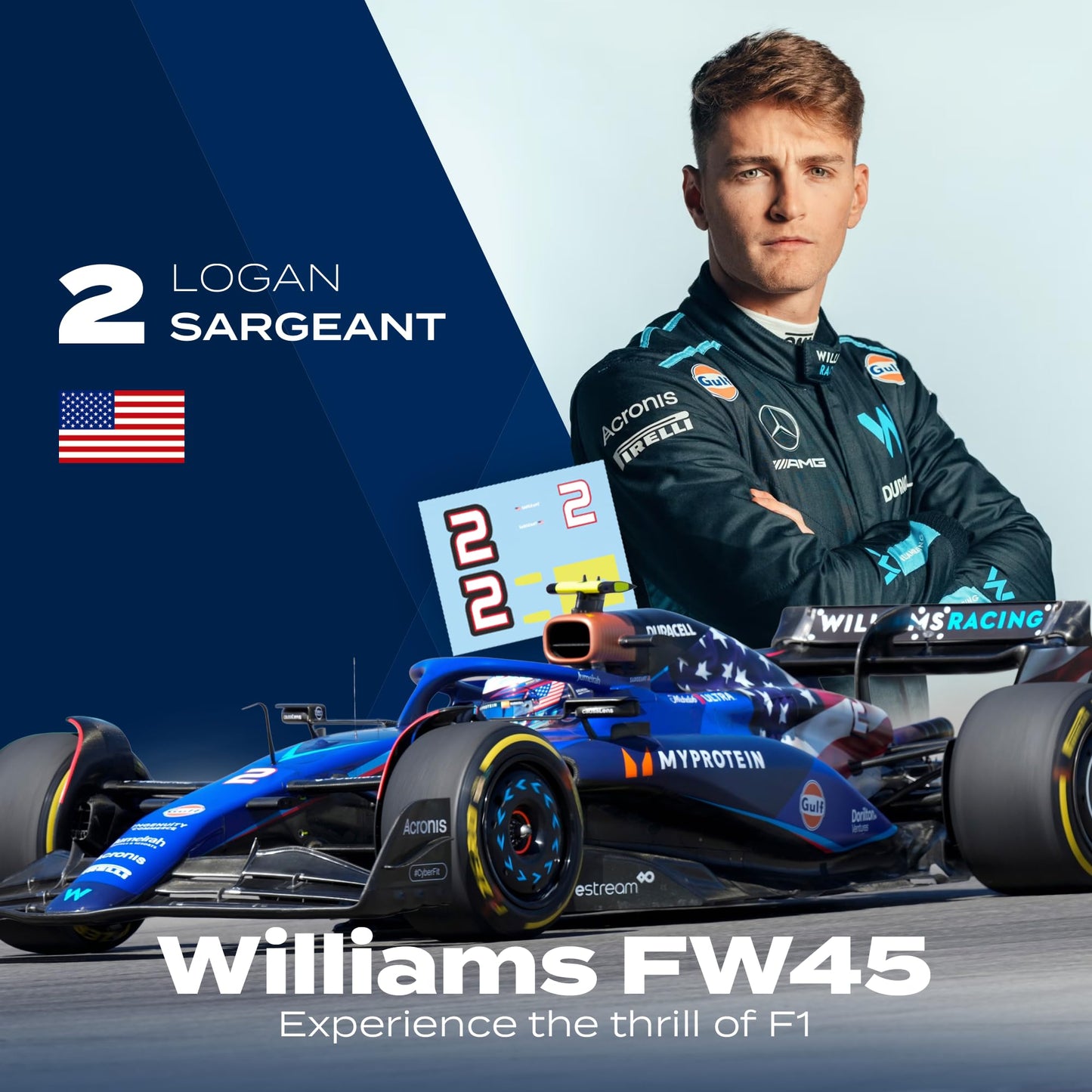 LUPPA Formula 1 FW45 Model kit - 1:18 Scale Racing F1 FW45 Model Inspired by Alexander Albon & Logan Sargeant l Building kit, Collectible diecast, 140 Pieces