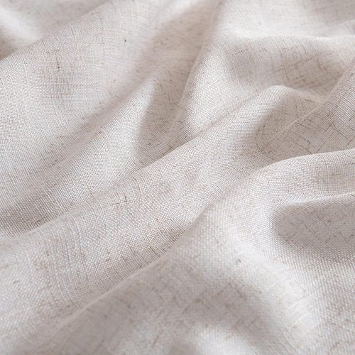 MIULEE Natural White Linen Curtains - 90 Inch Long, Soft Thick Semi-Sheer Drapes | 2 Panels for Bedroom & Living Room