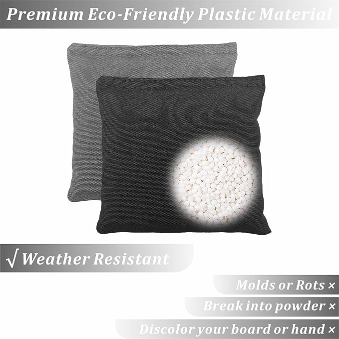 Cornhole Bags Set of 8 Regulation Professional Corn Hole Bean Bags Weather Resistant for Tossing Adults Yard Game