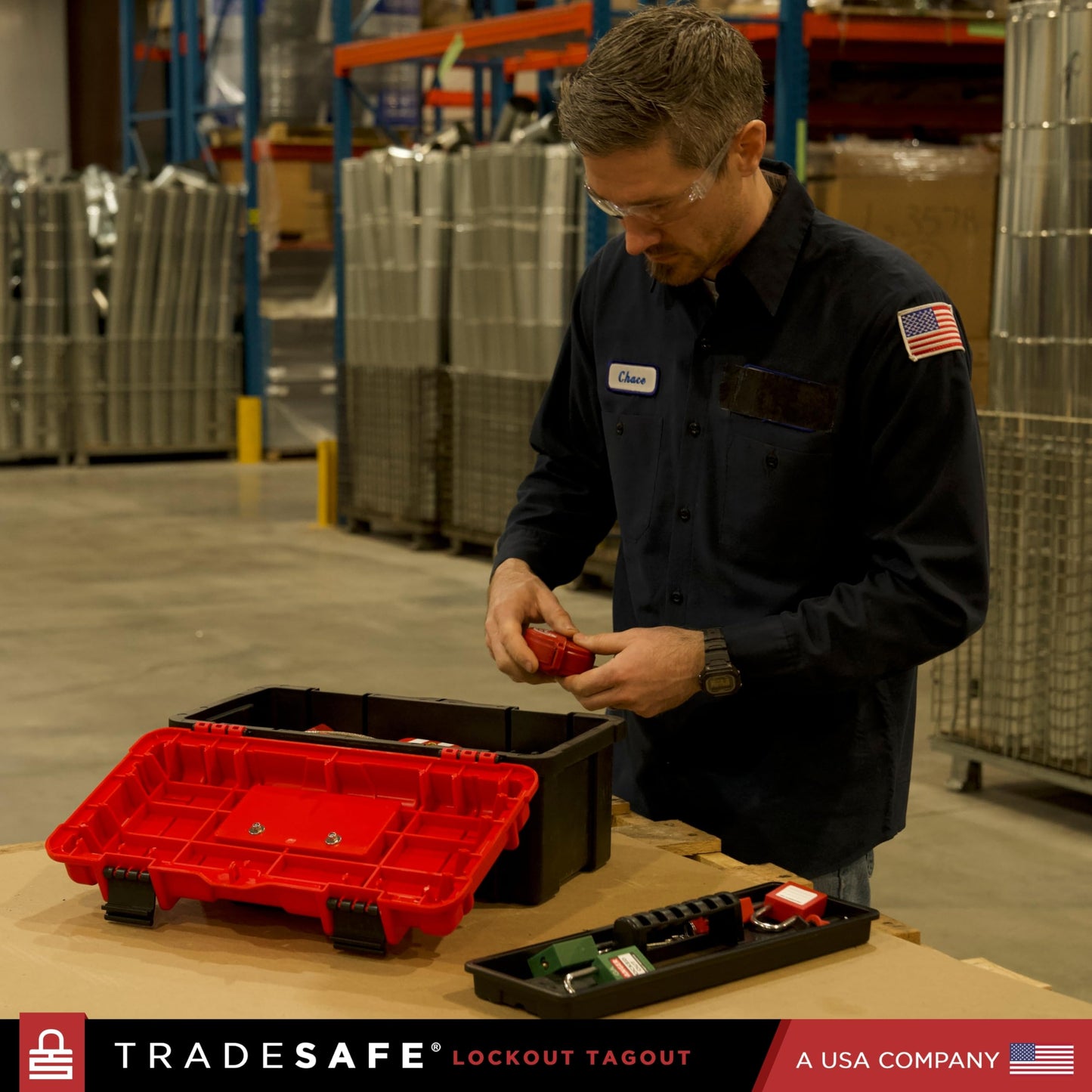 TRADESAFE Lockout Tagout Tool Kit - 85 Loto Devices, Loto Locks, Breaker Lockout Devices, Loto Tags, Inspection Tags, Cable Lock, Gate Valve Lockout, Plug Lock, Hasps