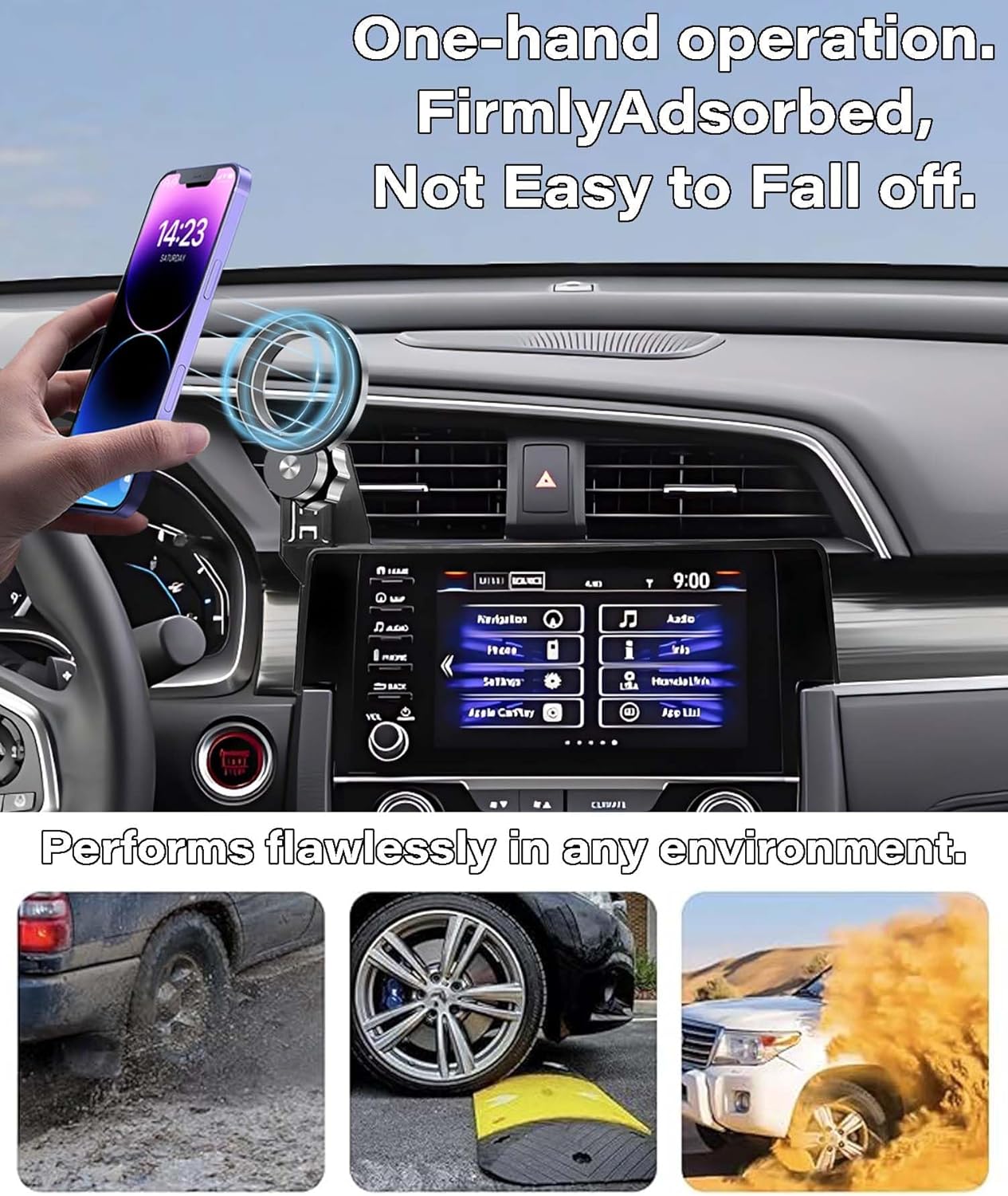 AbeeyGeomarn 2016-2021 5/7 Inch 360 Car Phone Holder for Honda Civic Accessories Apply to Touch Screen Fixed Clip