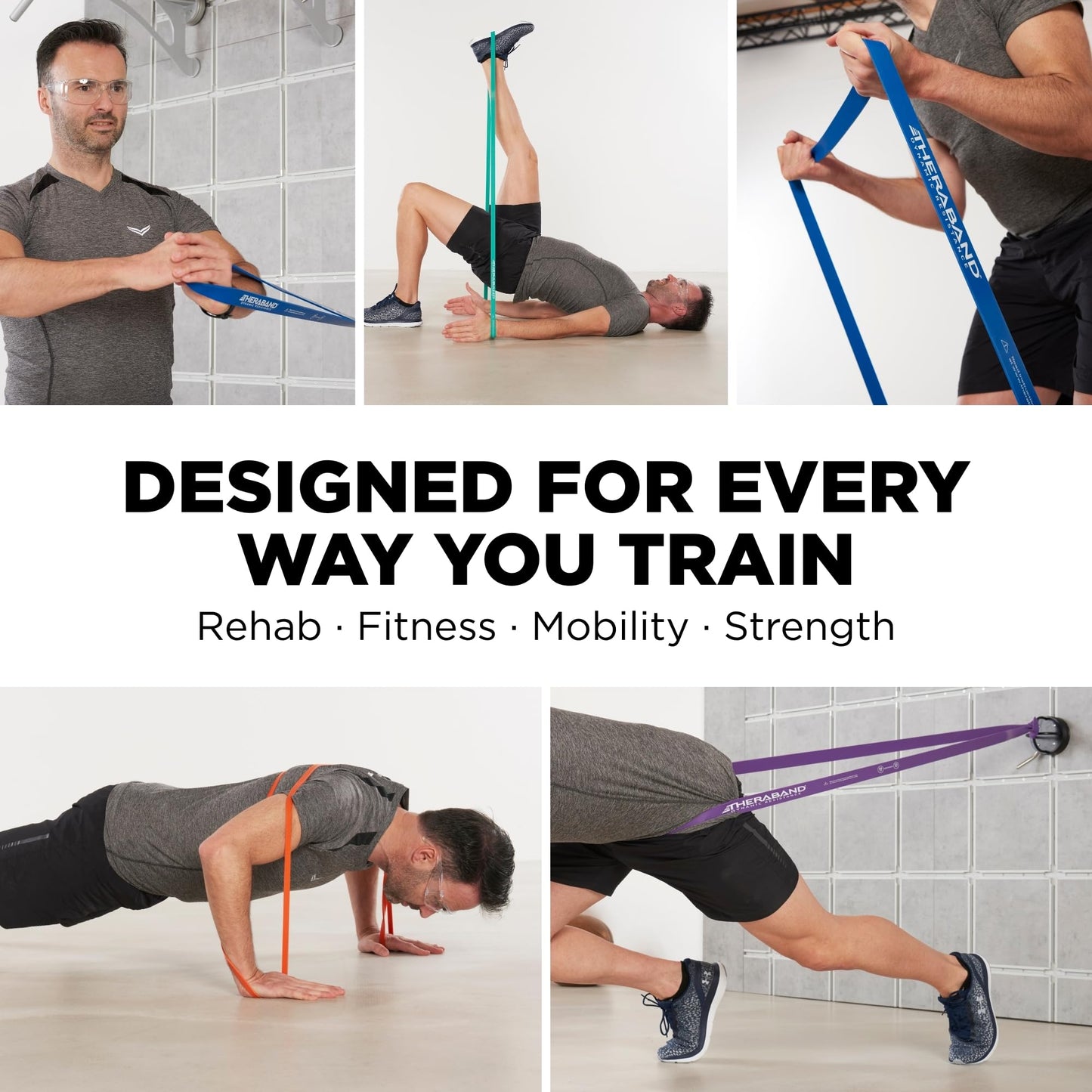 THERABAND High Resistance Band, Heavy Elastic Super Band for Full Body Workouts, Physical Therapy, Strength Training, Durable 41” Loop Exercise Band, 35 lbs Resistance