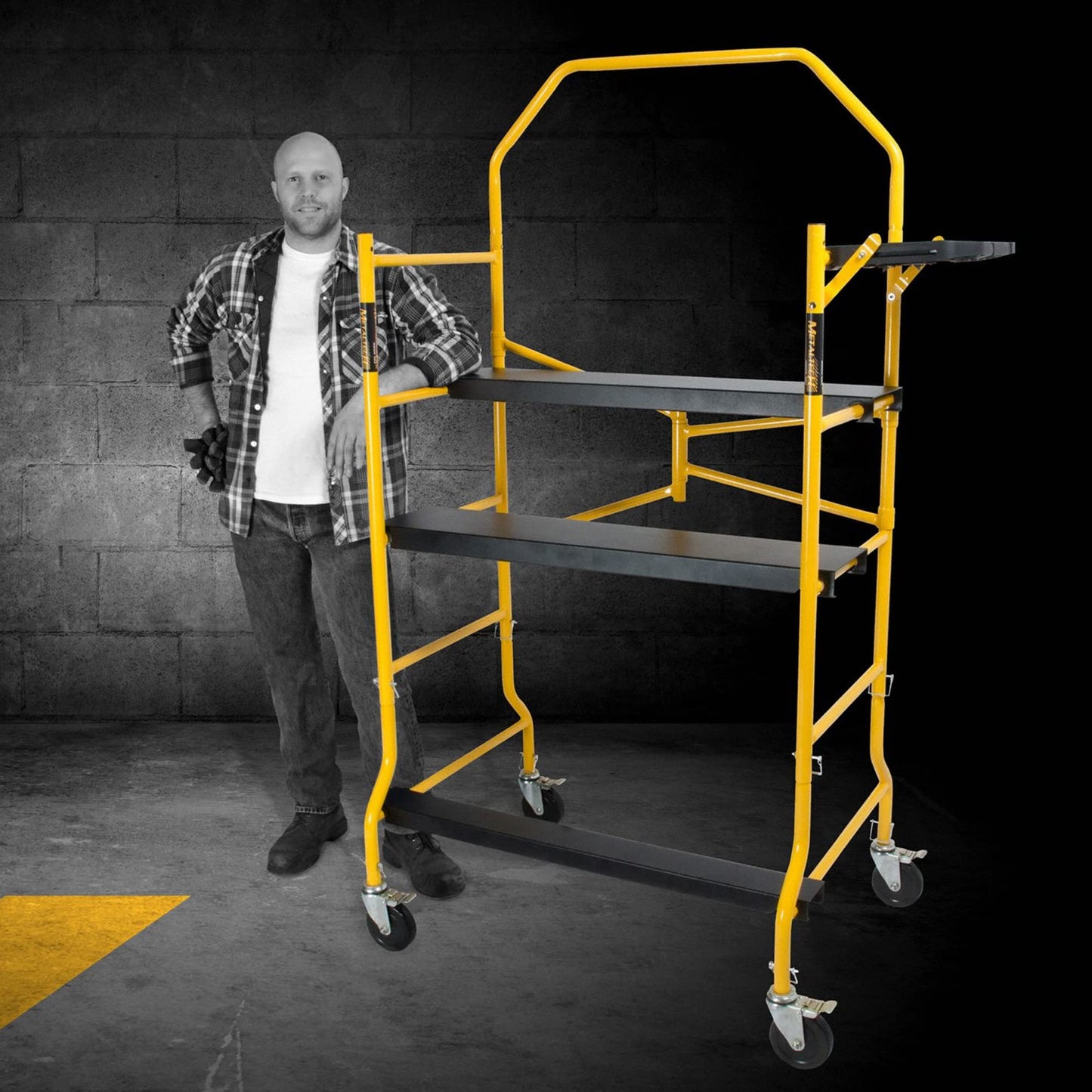 Metaltech I-IMIS Job Site Series 6-3/8'. x 4'. x 2-1/2'. Scaffold 900 Lb. Load Capacity