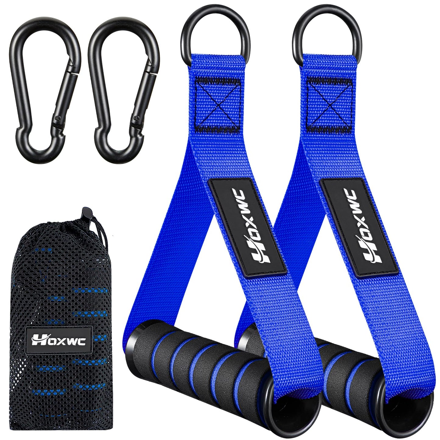 HOXWC Exercise Handles, Gym Equipment, D Handle Cable Attachment, Home Gym Exercise Machine Attachments for Pilates, Yoga, Strength Trainer, Pull Down, Resistance Bands, Heavy Duty Working Out Handles