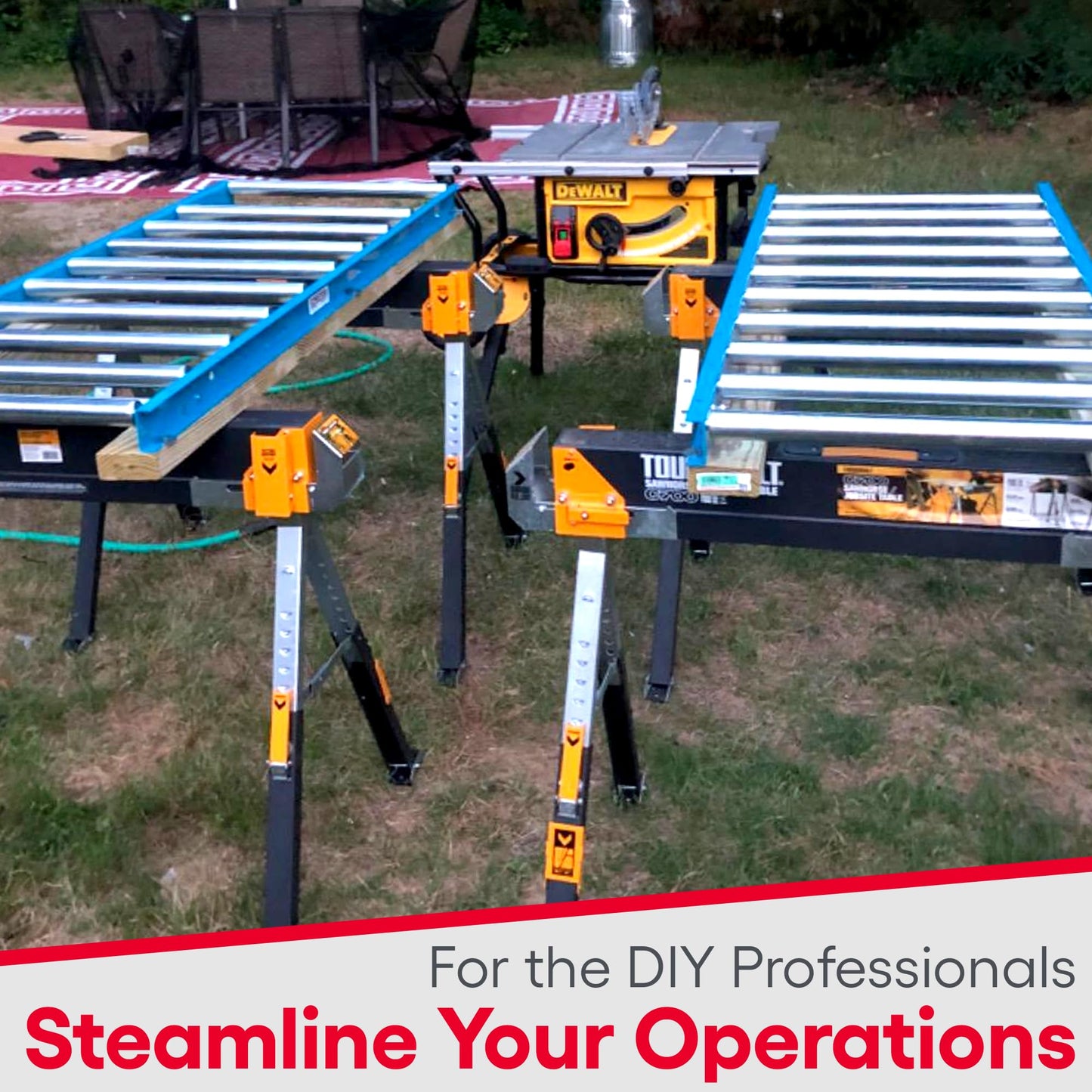 Ultimation Light-Duty Gravity Conveyor with 1.5" Diameter Galvanized Steel Rollers, 12" Wide by 5' Long Steel Frame & 4-1/2" Centers, Durability & Versatility in Warehouses, Factories, & DIY Projects