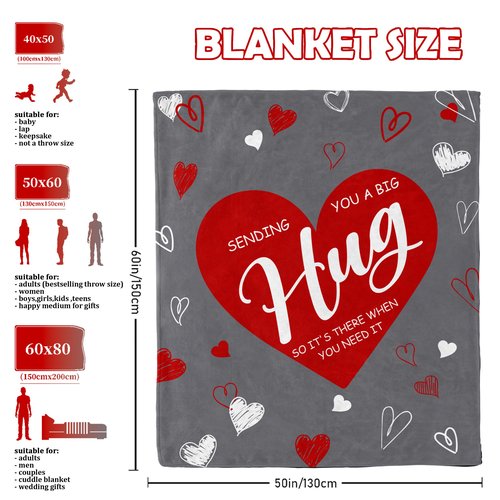 Akoigun Get Well Gifts for Women, Inspirational Gifts Blanket, Healing Blanket for Women, Feel Better After Surgery Gifts, Soft Warm Hug Blanket Throw 60"x50"