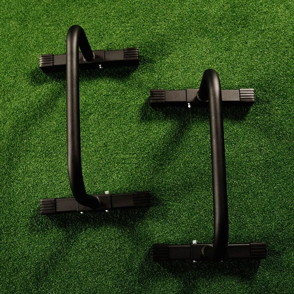 Titan Fitness Parallette Push Up Bar Set, 14in High Perfect for Home and Garage Gym Exercise Equipment, Gymnastics Floor Workout, Calisthenics, Strength Training Parallel Bars