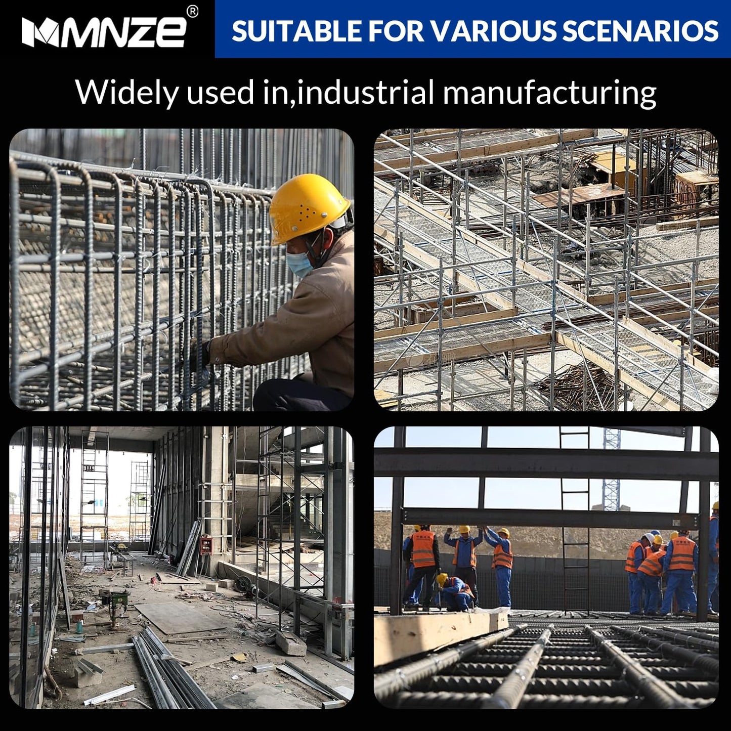 MMNZE Electric Hydraulic Rebar Bender, 900W 110V 5/8Inch 16 mm Bending Steel Machine Hand Held Rebar Bender Angle 0-130 Degrees with Positioning Bolt