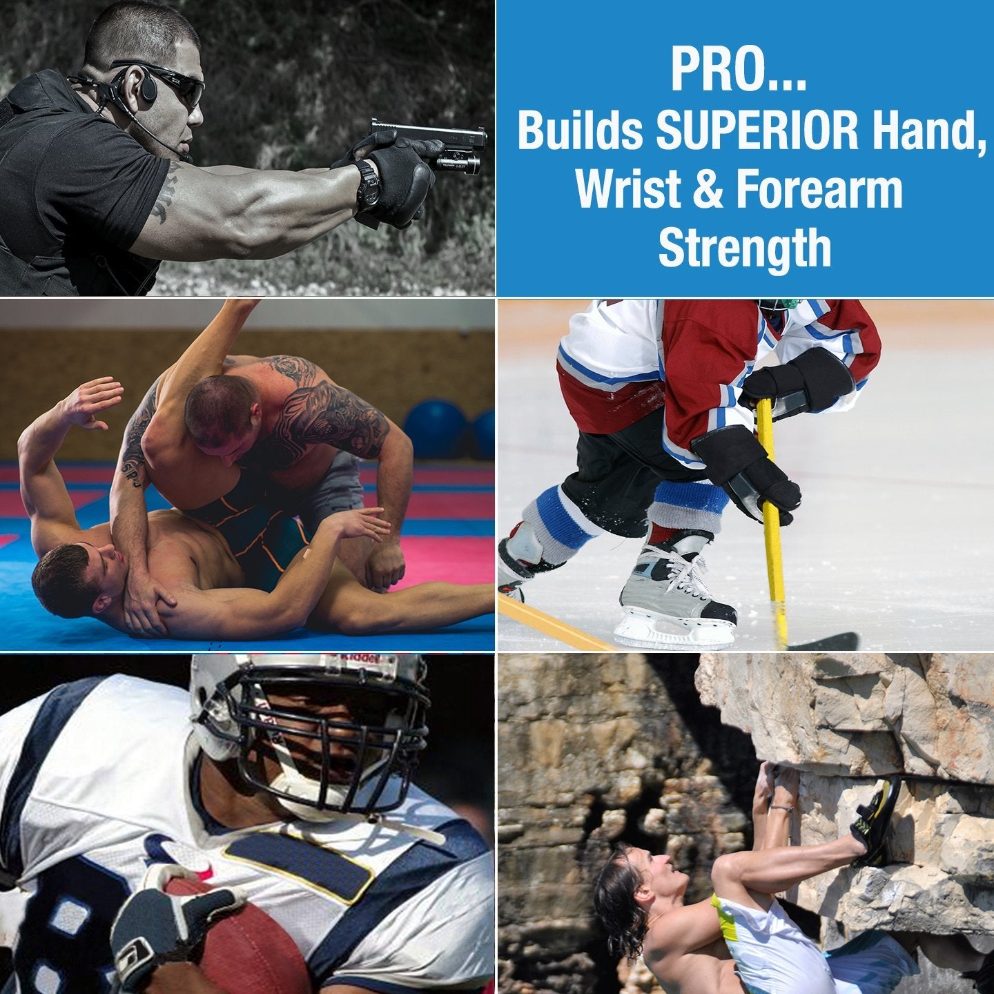 Prohands PRO Hand Exerciser, Finger Exerciser (Hand Grip Strengthener), Spring-Loaded, Finger-Piston System, Isolate and Exercise Each Finger, (11 lb Extra-Heavy Tension, Gray-Pro)