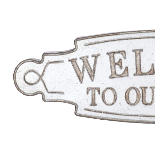Deco 79 59451 Metal Wall Sign, 11" x 36", Brown/Gray