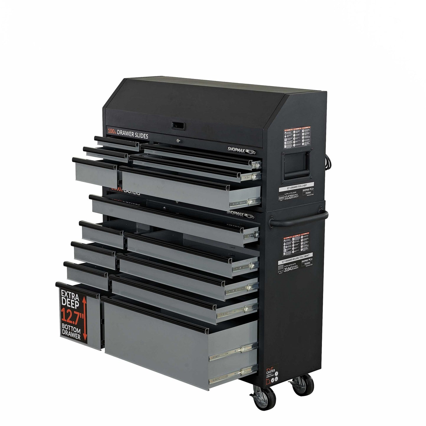 52 in. 15-Drawer Tool Chest and Rolling Cabinet Combo