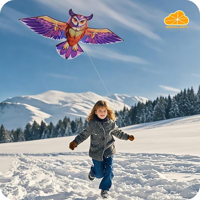ORGCLDKT- 3D Lifelike Style Bird/Eagle Kite, Super Easy to Fly with, Ideal for Kids, Adults, Girls, Boys. Kites for The Beach, Grassland, Hiking