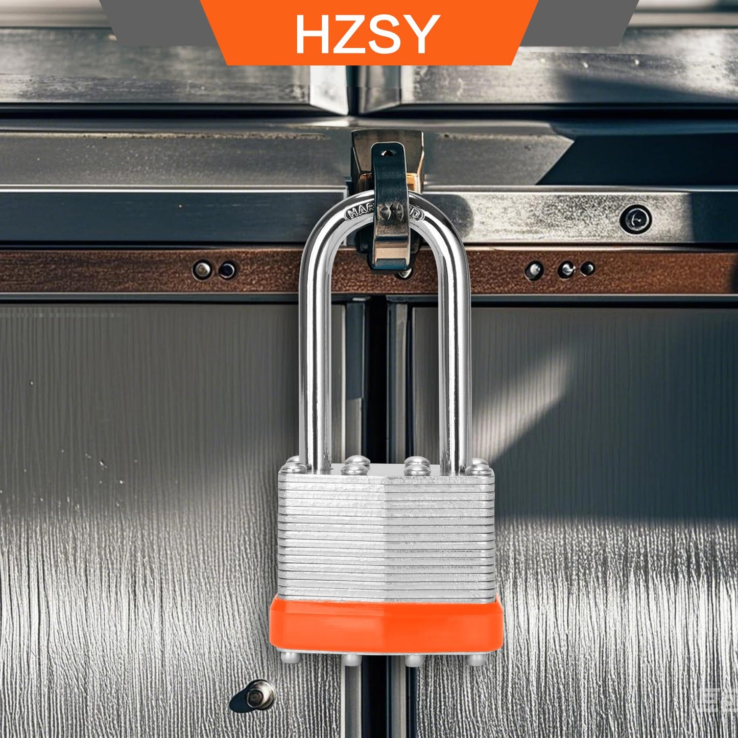 HZSY Padlocks Keyed Alike, Pack of 12, Laminated Steel Keyed Lock (1-9/16", 40mm), Padlocks with Same Key, Long Shackle, for Toolbox, Locker & StorageUnit or More