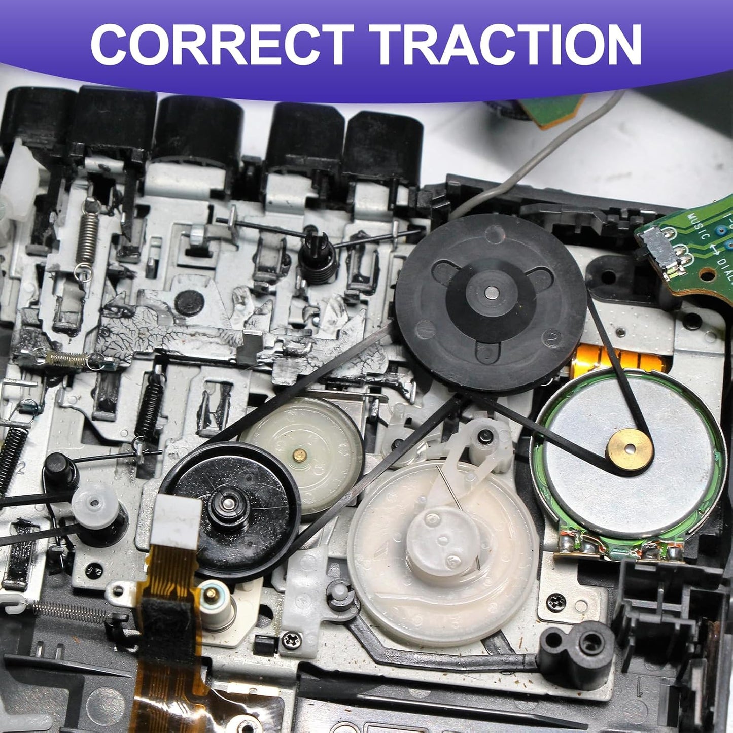 30 40-135mm Cassette Cassette 1mm uxcell Pcs Recorder Rubber Belts, Folded Length Recorder Belts Machine Repair Mix