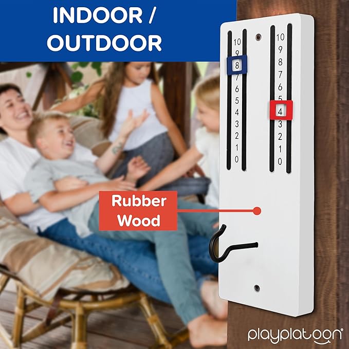 Play Platoon Hook and Ring Toss Bar Game for Adults - Wood Toss Ring Game for Adults - Perfect Home, Basements, & Bar Gifts