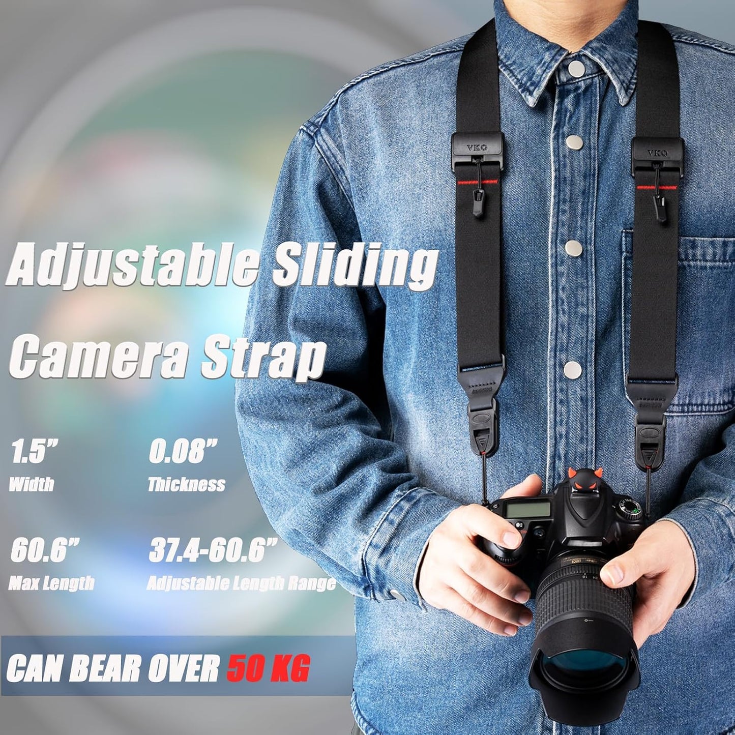 VKO Quick Release Neck & Shoulder Camera Strap for DSLR & Mirrorless