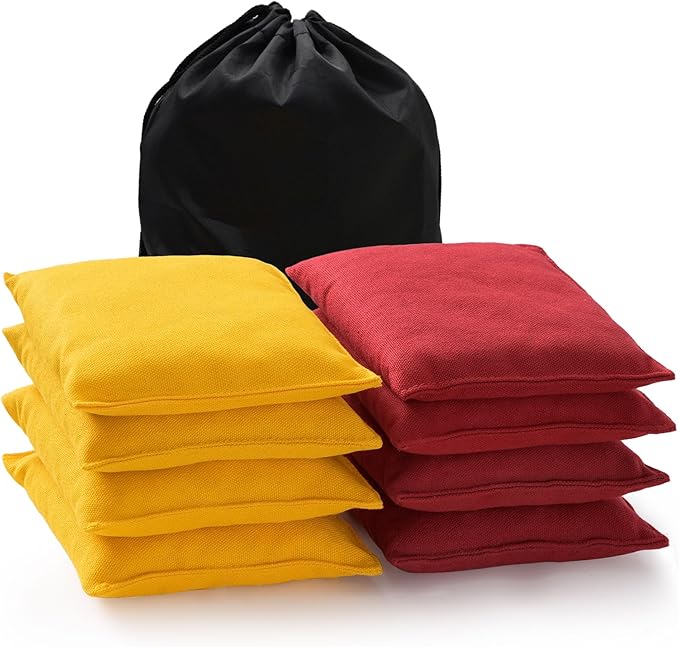 Cornhole Bags Set of 8 Regulation Corn Hole Bean Bags for Cornhole Game, Professional Weather Resistant Corn Hole Bags with Tote Bag