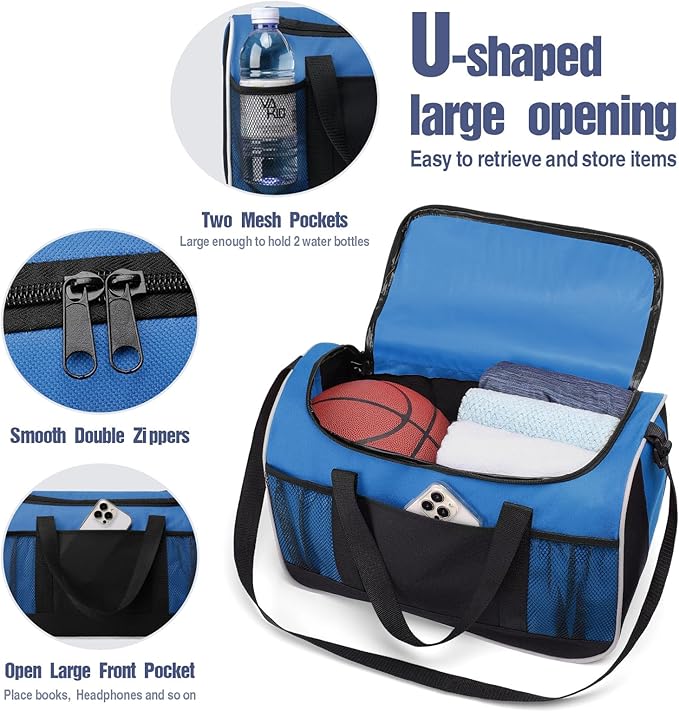BuyAgain Duffle Bag, 17" Small Travel Carry On Sport Duffel Gym Bag.