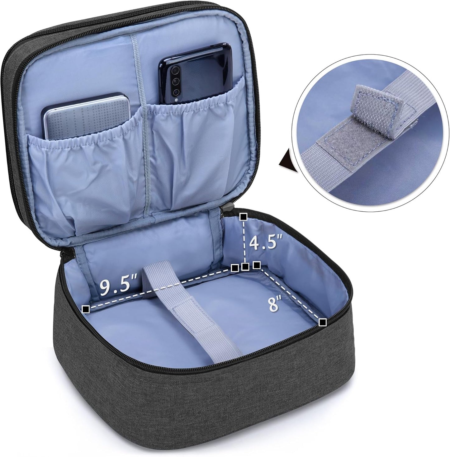 LUXJA Mini Projector Carrying Case - Portable and Protective Black Bag for Accessories