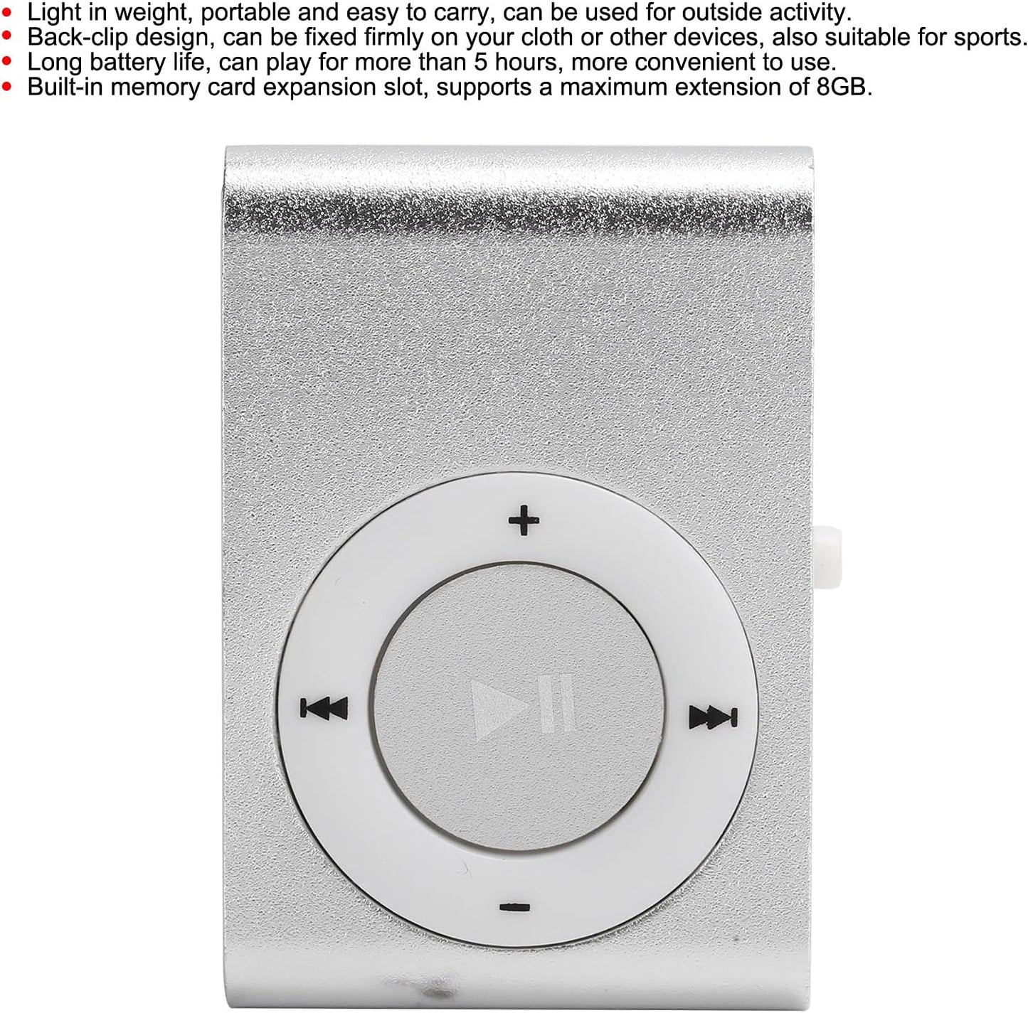 Restokki Mp3 Ultimate Music Companion: Player with Clip-On Design, Earphones, and USB Cable - Your Perfect Workout