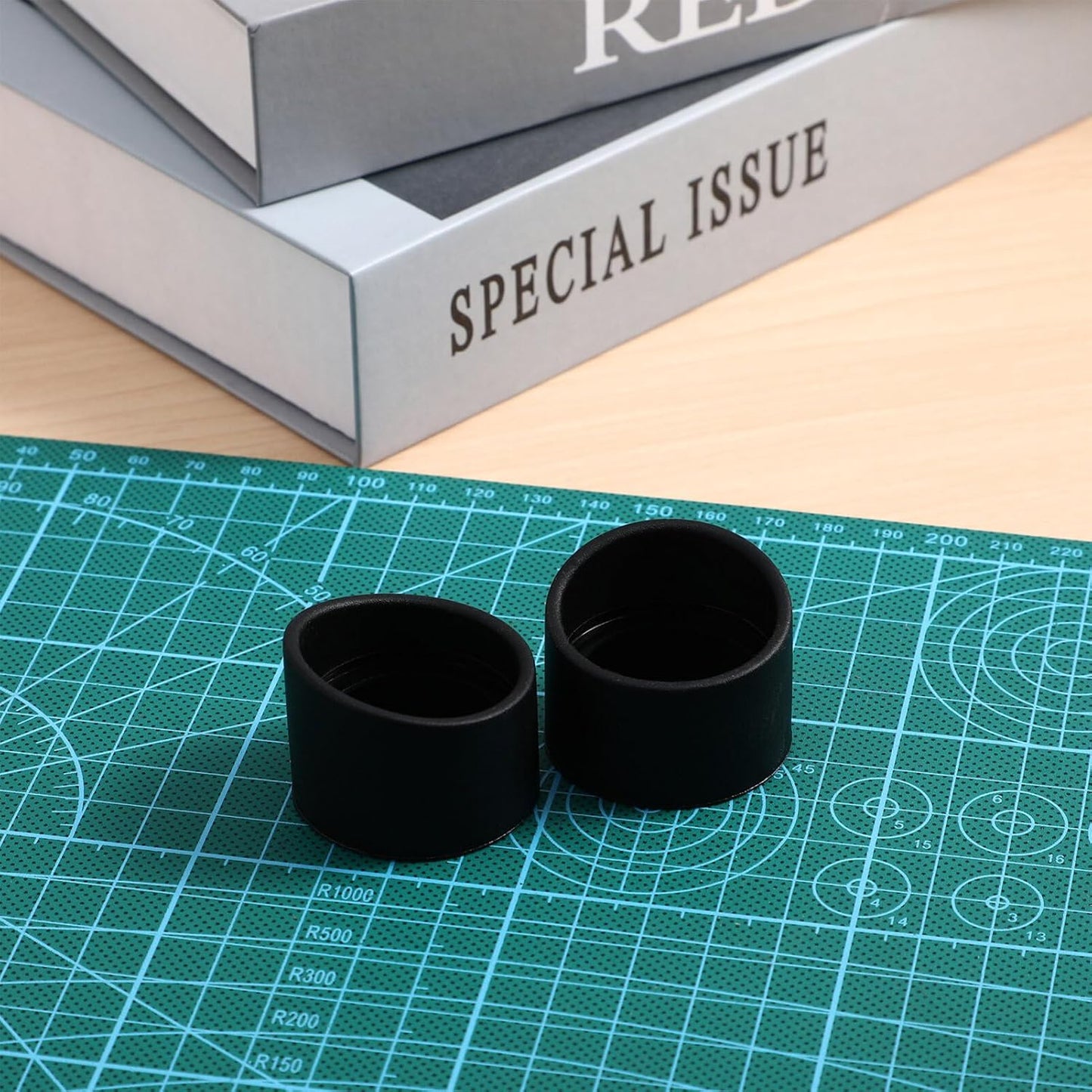 2pcs Homoyoyo Rubber Eyepiece for Microscope Inner for Laboratory and School Use Easy to Carry and Use