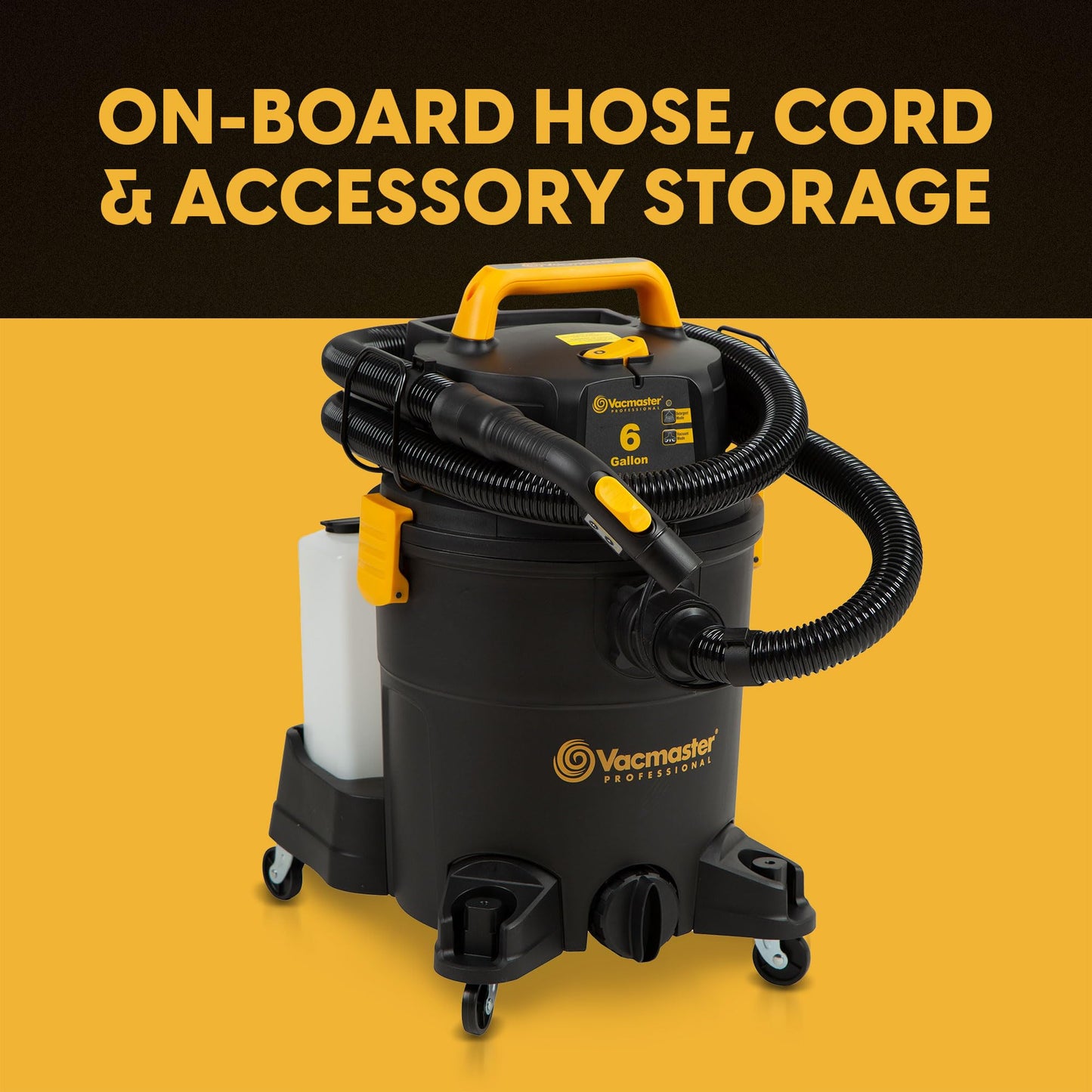 Vacmaster VK609PFR 0201 6 Gallon 5.5 Peak HP 3-in-1 Wet/Dry/Upholstery Shampoo Vacuum Cleaner