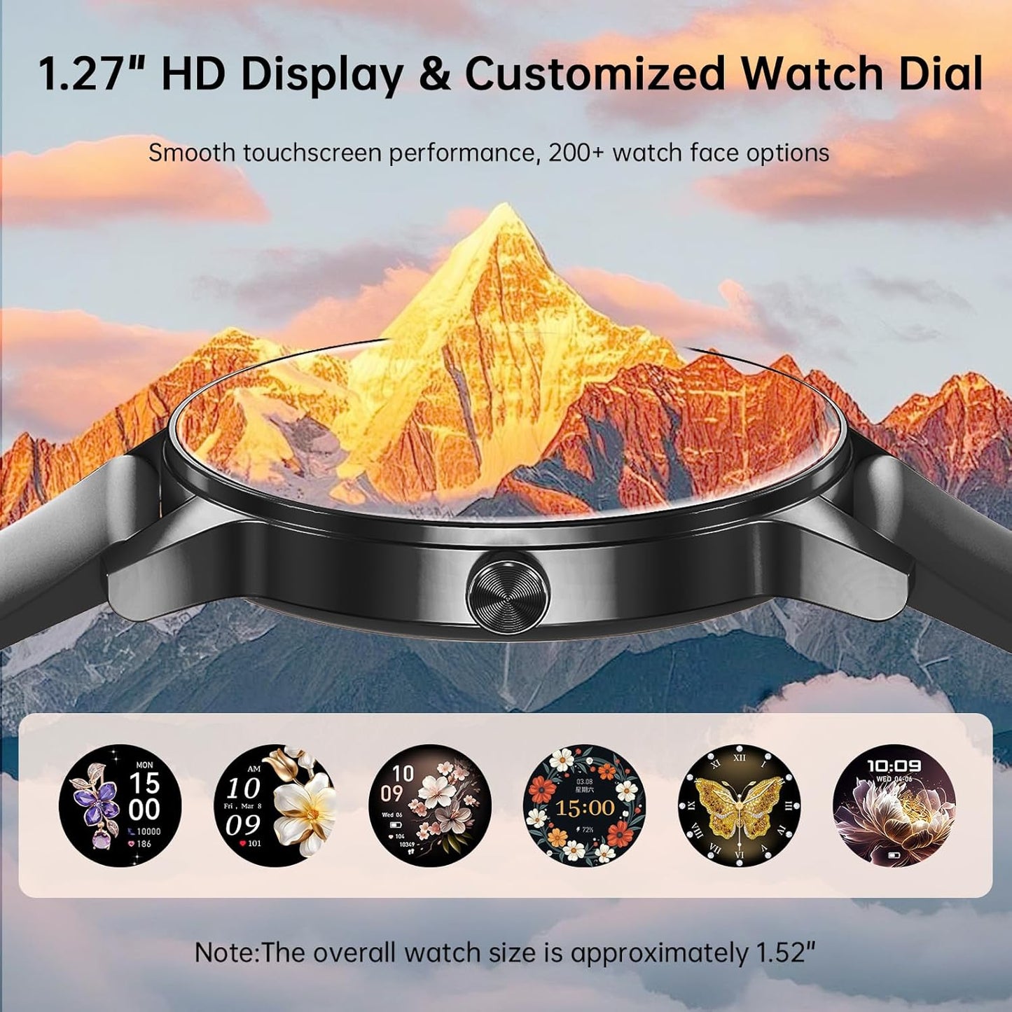 Lefitus 1.27" 130+ IP68 Smart Watches for Men Women(Answer/Make Calls), HD Screen Fitness Tracker with Heart Rate/Sleep