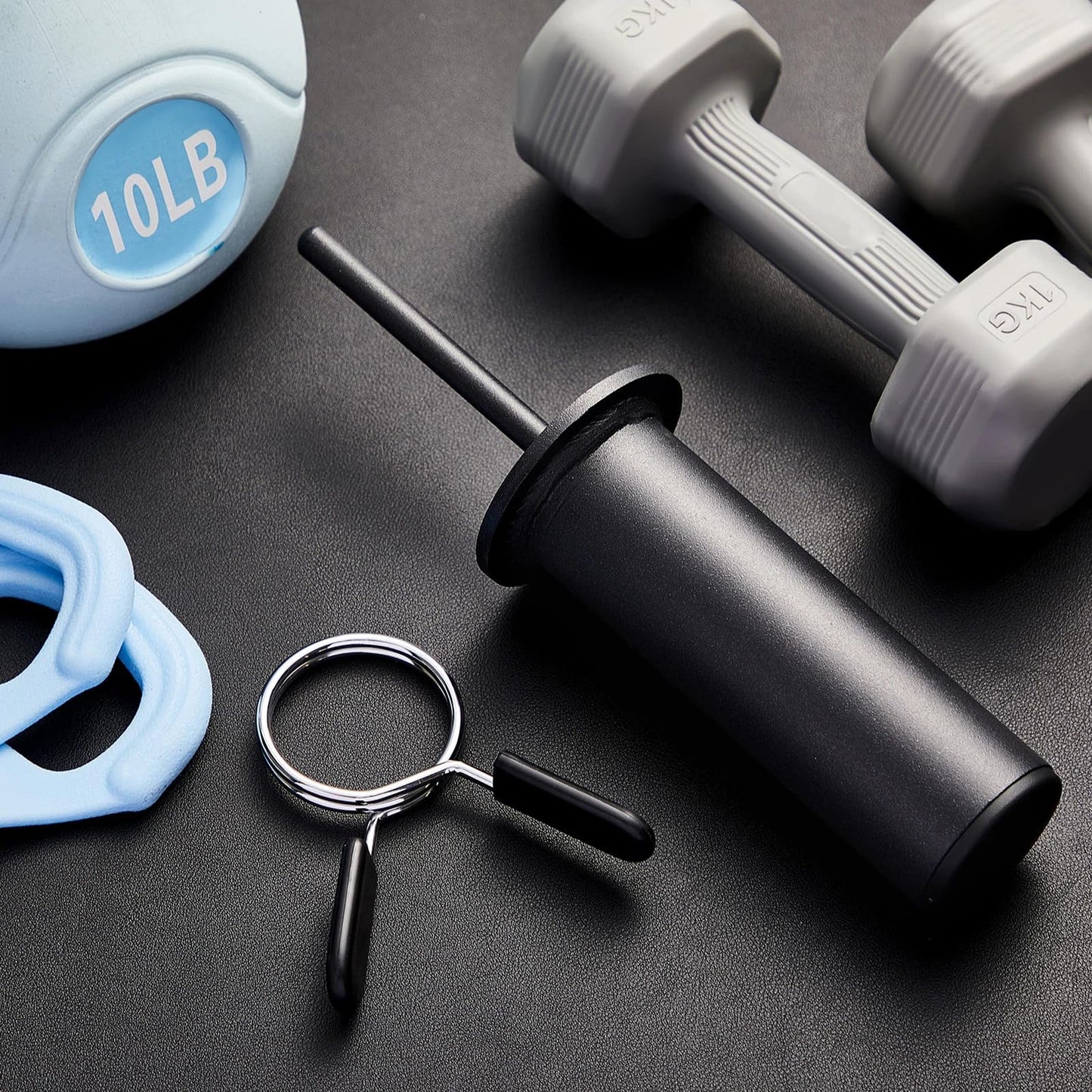 Lasnten 2 Pcs Weight Stack Pin Extender Gym Pin with Spring Clip Collar for 2 Inch Weight Plate Cable Strength Exercise Machine Gym Training Home Fitness Equipment (Black)