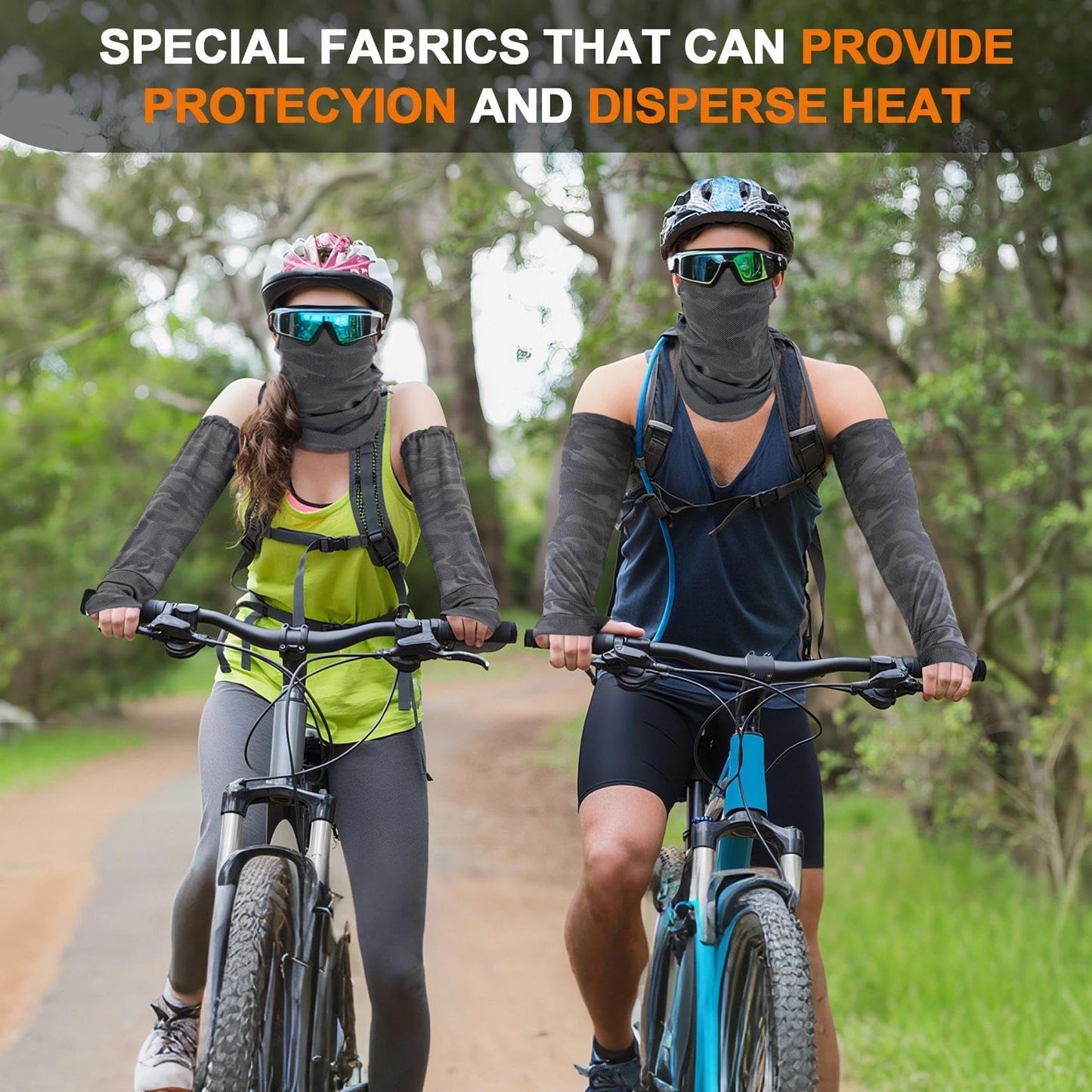 RainFlowwer Dark Grey UV Sun Protection Arm Sleeves for Men Women Teenager, Ice Silk Cooling Arm Sleeves for Running Fishing Cycling Driving Gardening Hiking