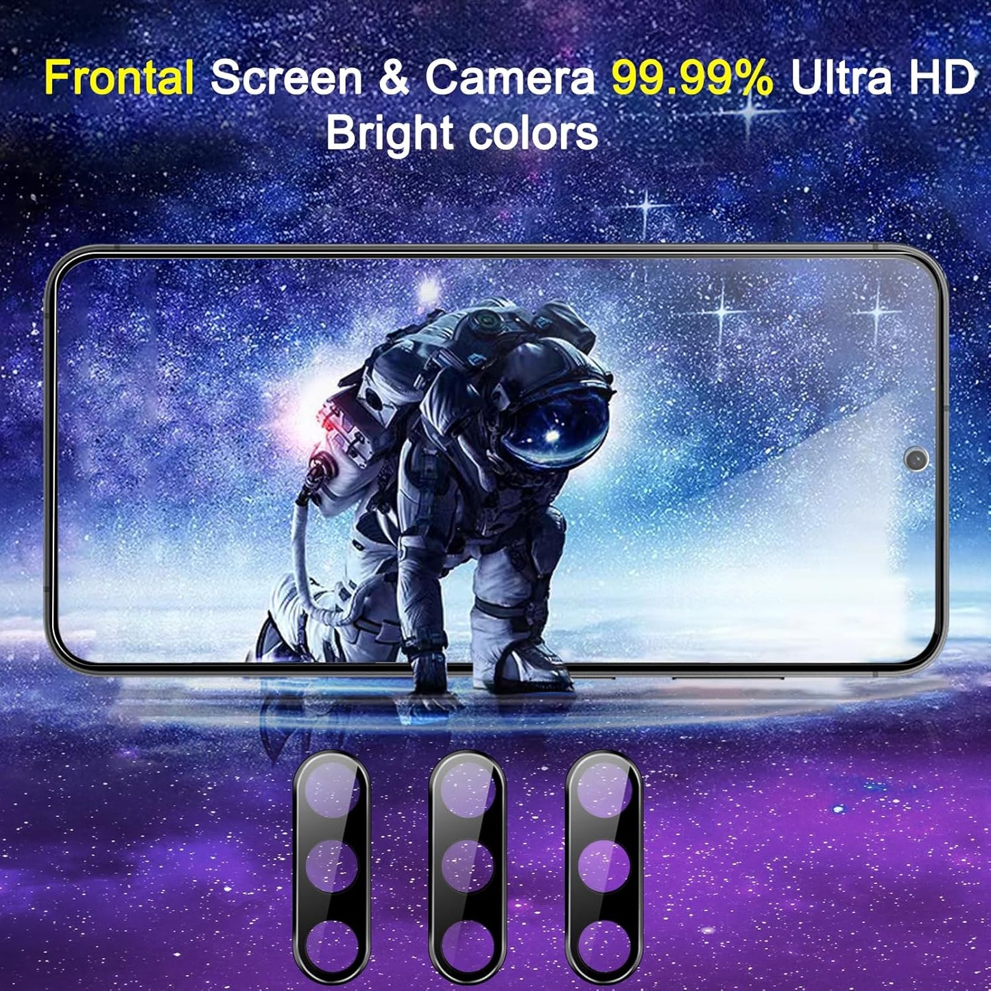 3 Pack S25 3 Pack S25 Ferilinso Privacy Screen Protector for Samsung Galaxy with Tempered Glass Camera Lens Protector