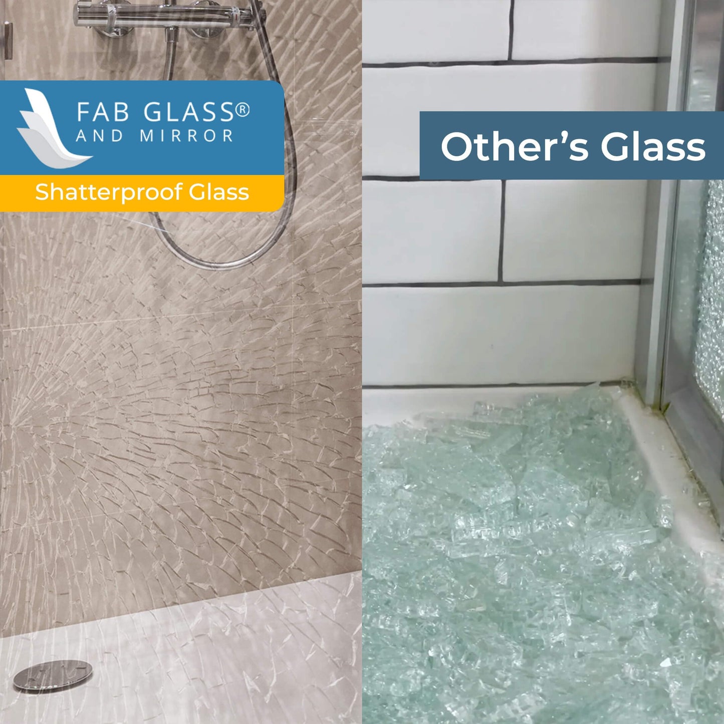 Fab Glass and Mirror Frameless Sliding Shower Door 48" X 72", Adjustable Width 44-48", 5/16" Thick Tempered Glass, Brushed Nickel