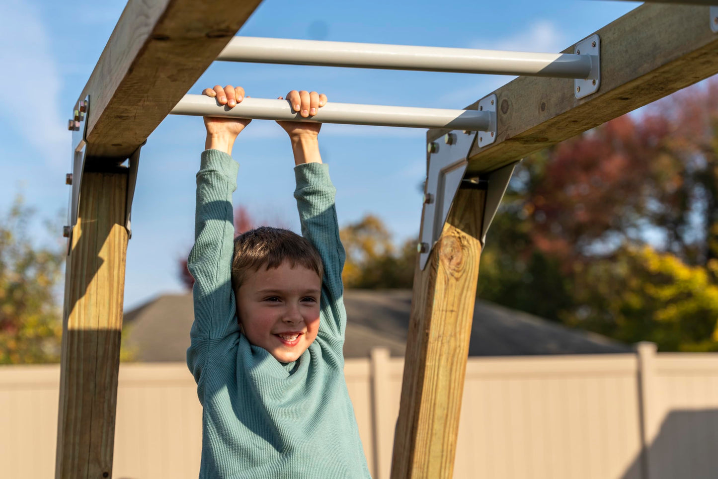 Jack and June DIY Monkey Bars Kit 12 Pack Heavy Duty and Durable Do It Yourself UV-Resistant Outdoor Fun for Kids 21 Inch in Length Powder Coated Finish Monkey Bars