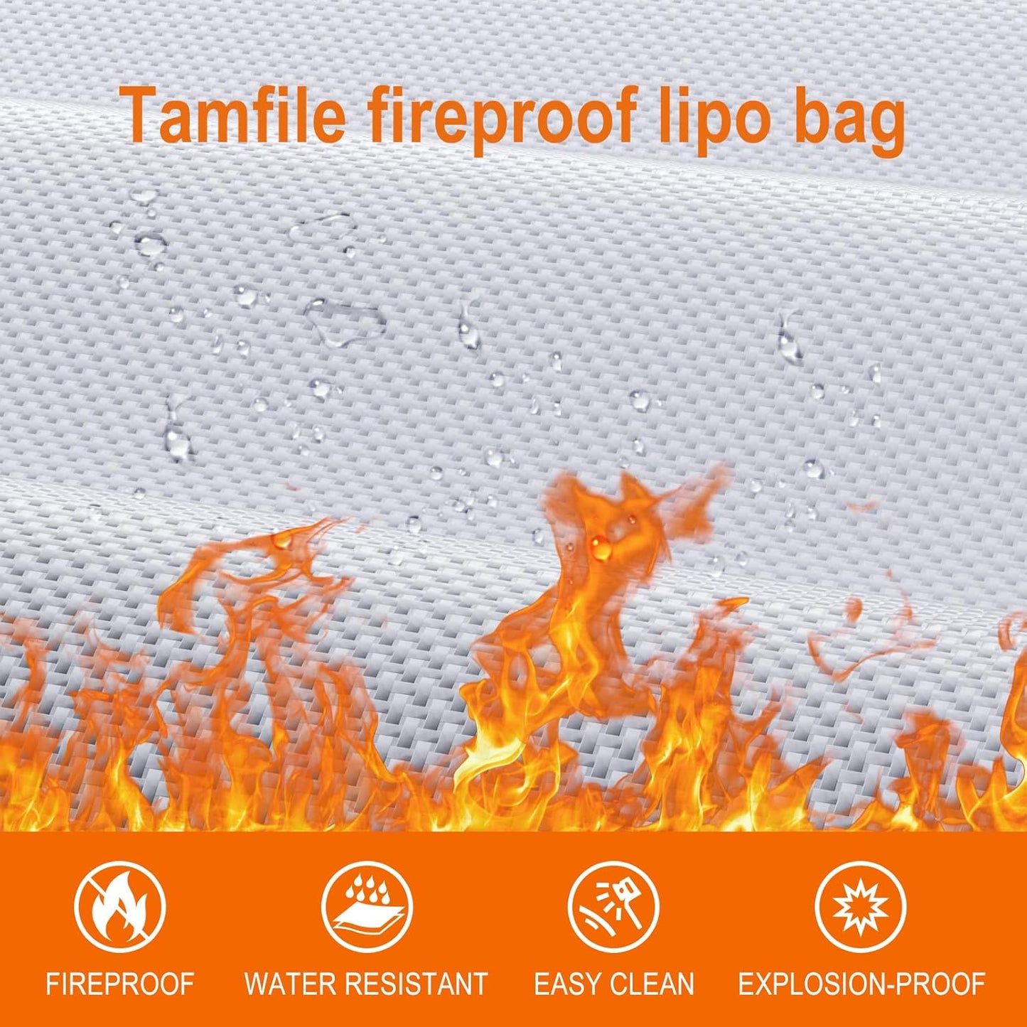 4200F Tamfile Fireproof Lipo Battery Bag with Heat Insulated, Ebike Lipo Bag with Pockets and Shoulder